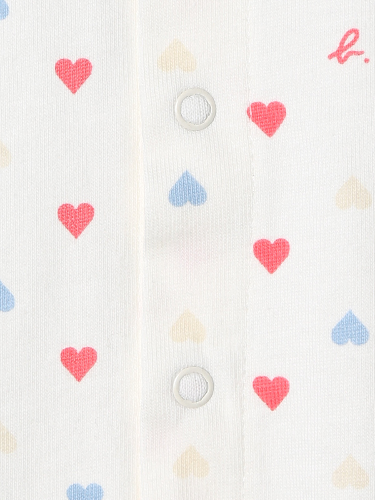 ENFANT ベビー ベビー マルチカラー コットン 長袖 ロンパース ”Hoshi” ホワイト