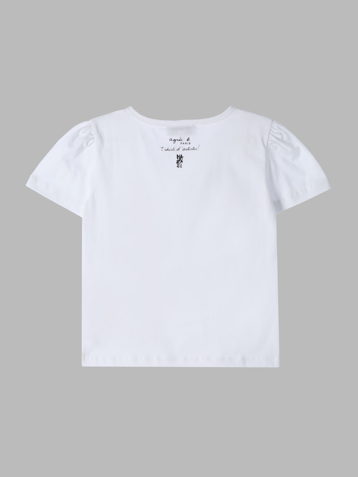 ENFANT ガールズ キッズ プリント 半袖 アーティスト Tシャツ "MAZASI" ホワイト