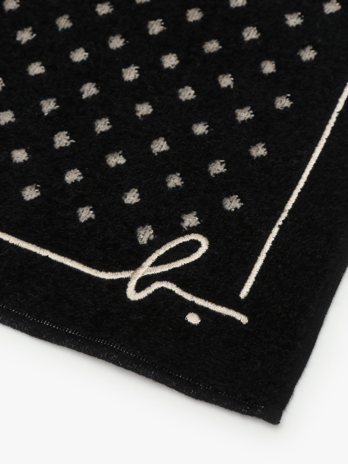 FEMME ウィメンズ KD40 SERVIETTE ドット＋LINE B ハンドタオル ブラック