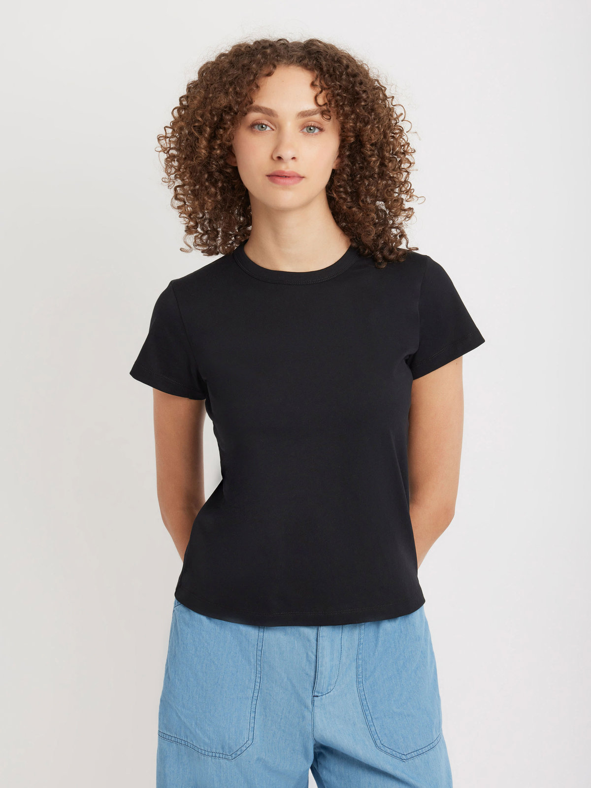 FEMME ウィメンズ コットン 半袖 Tシャツ ”Brando” ブラック