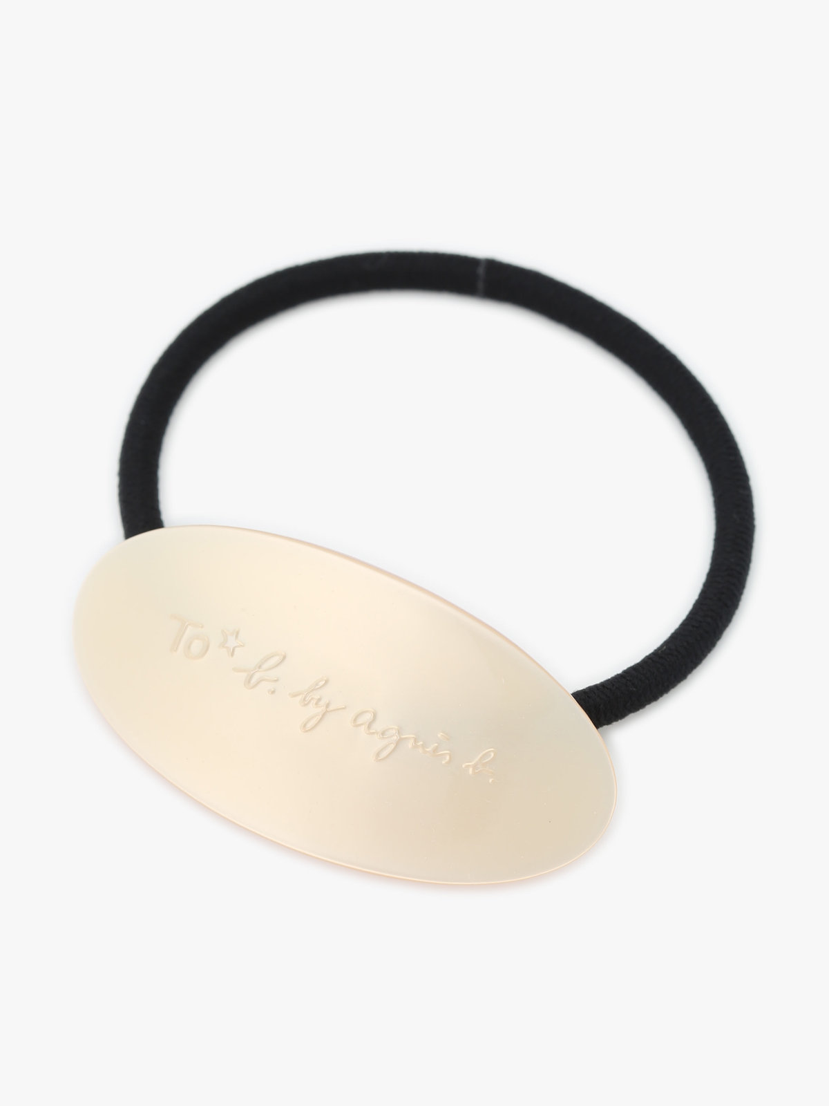 To b. by agnès b. カラー ロゴ ヘアタイ ホワイト