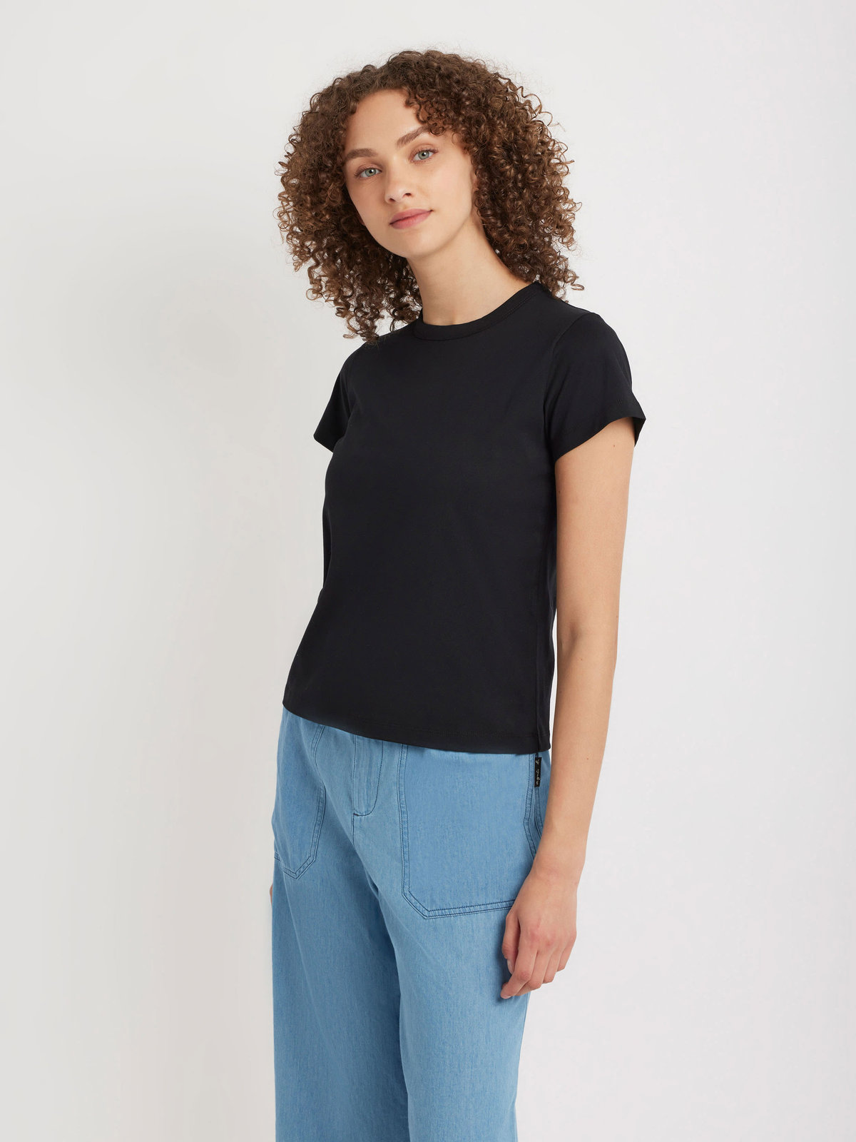 FEMME ウィメンズ コットン 半袖 Tシャツ ”Brando” ブラック