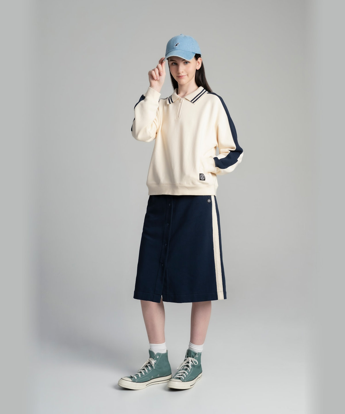 HOMME メンズ SPORT b. デニム ディノ キャップ ブルー系その他