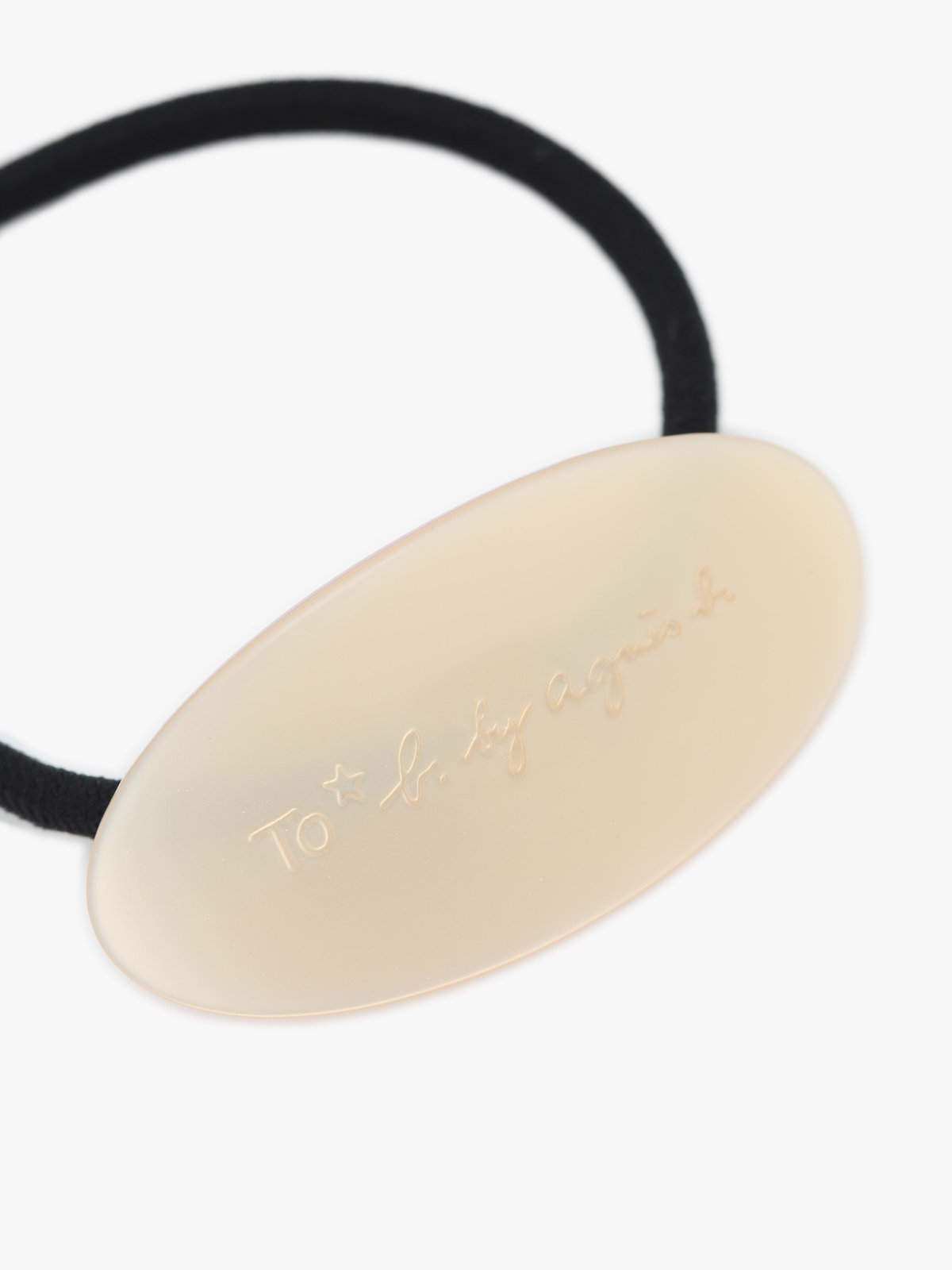 To b. by agnès b. カラー ロゴ ヘアタイ ホワイト