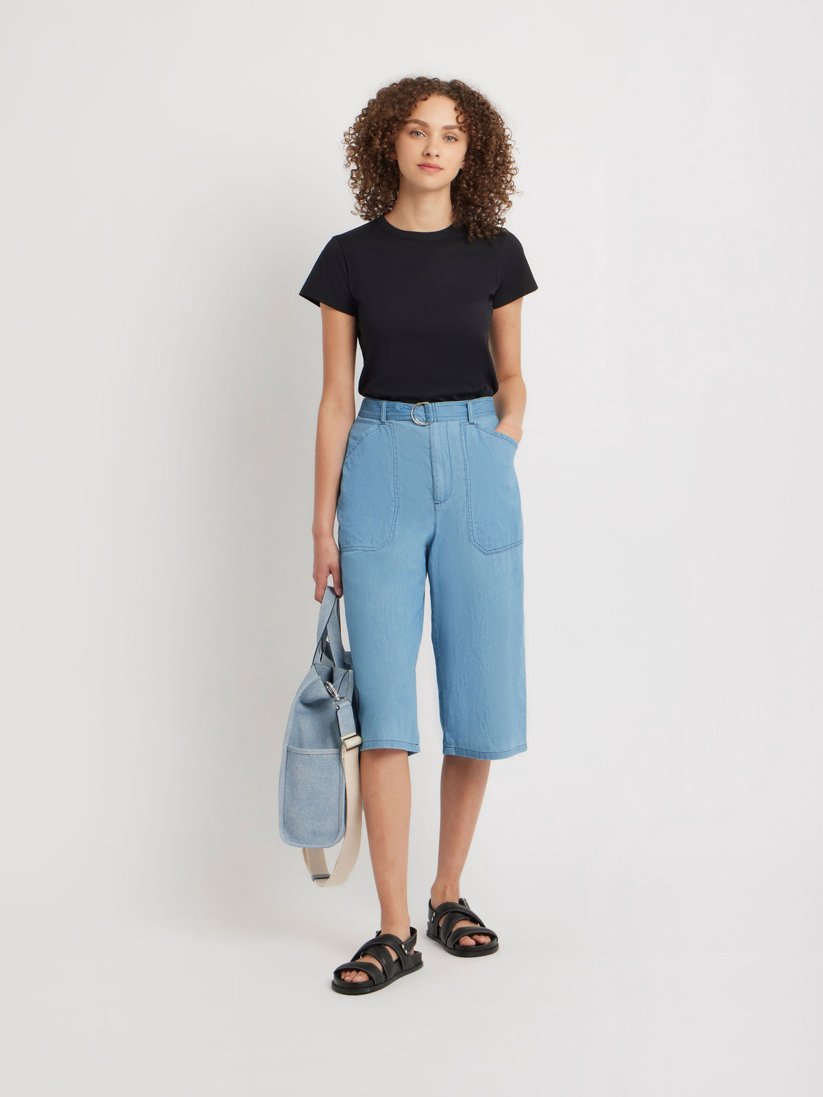 FEMME ウィメンズ コットン 半袖 Tシャツ ”Brando” ブラック