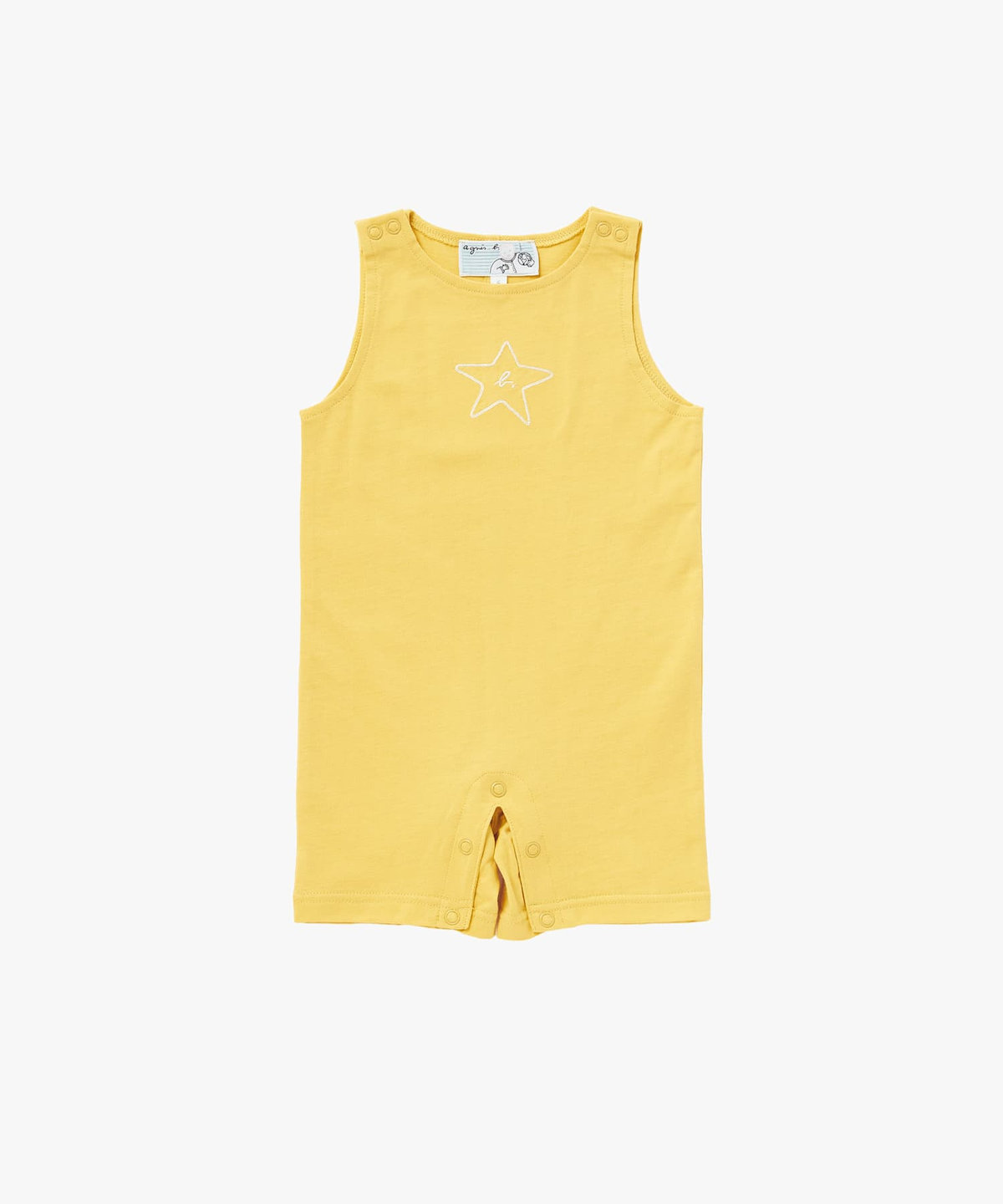 ENFANT ベビー ベビー "b." ロゴ スター コットン ノースリーブ サロペット "Missia" イエロー