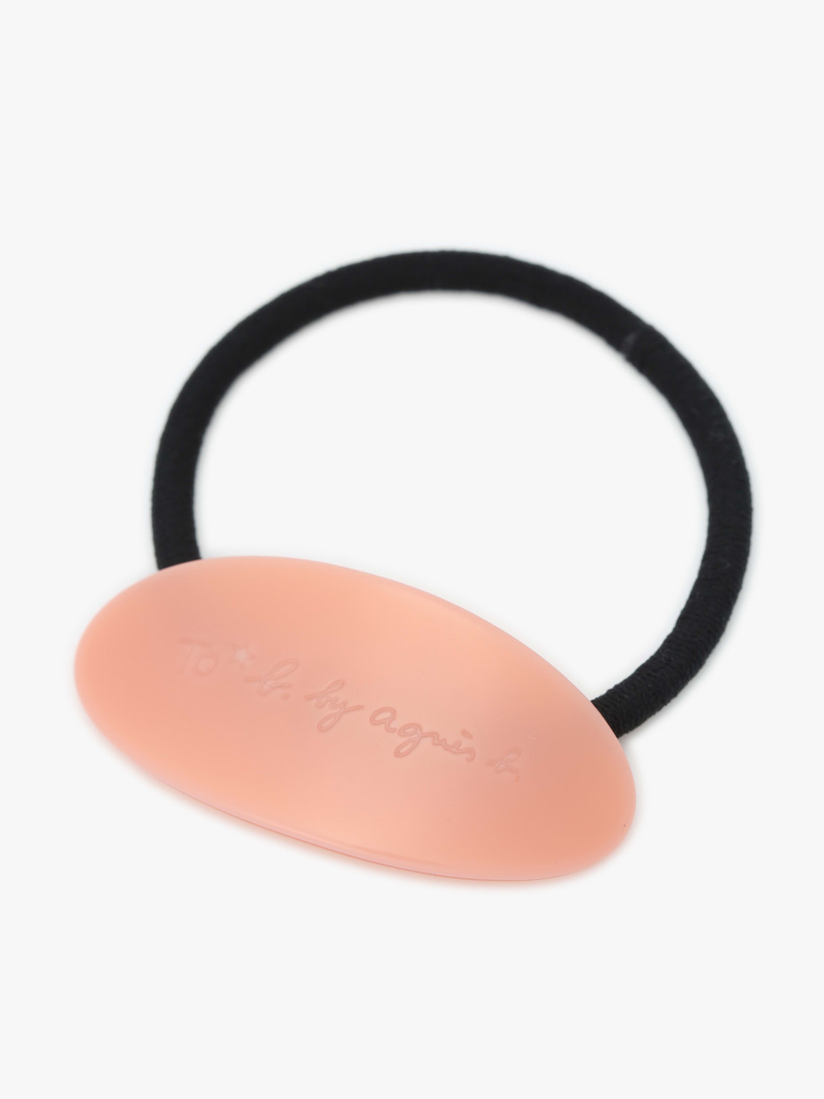 To b. by agnès b. カラー ロゴ ヘアタイ ピンク