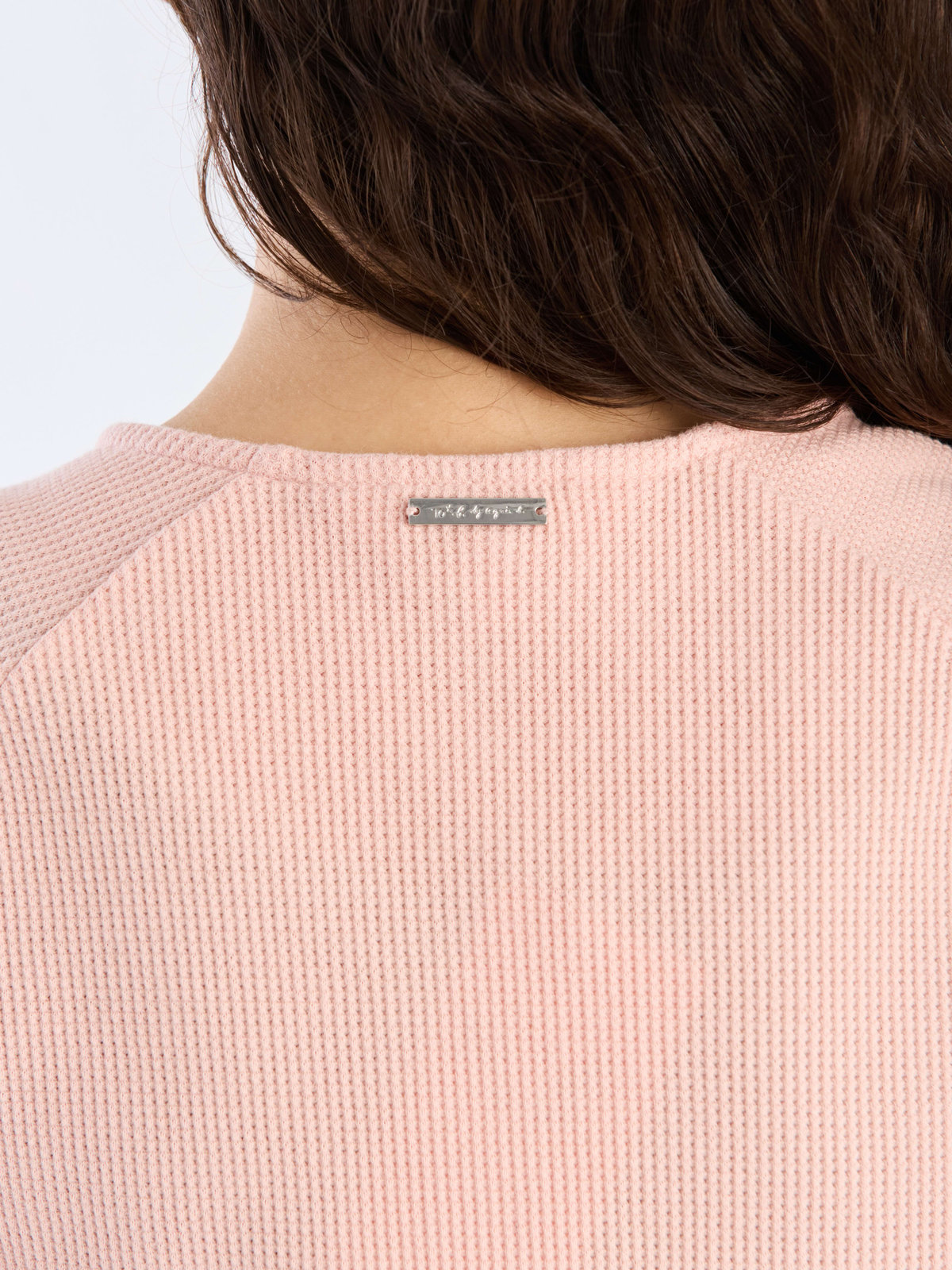 To b. by agnès b. 【Outlet】ワッフル コンパクト ロングスリーブ カーディガン ピンク