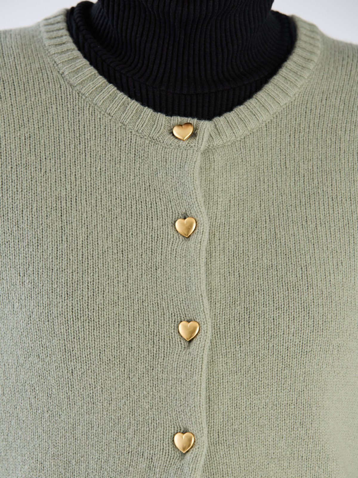 To b. by agnès b. 【Outlet】ウール ボリュームスリーブ ラブリー カーディガン グリーン