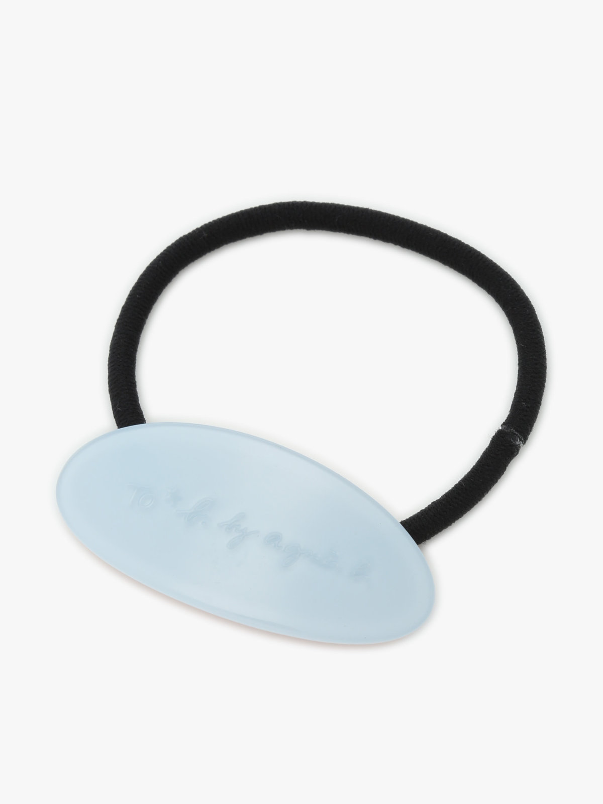 To b. by agnès b. カラー ロゴ ヘアタイ ブルー