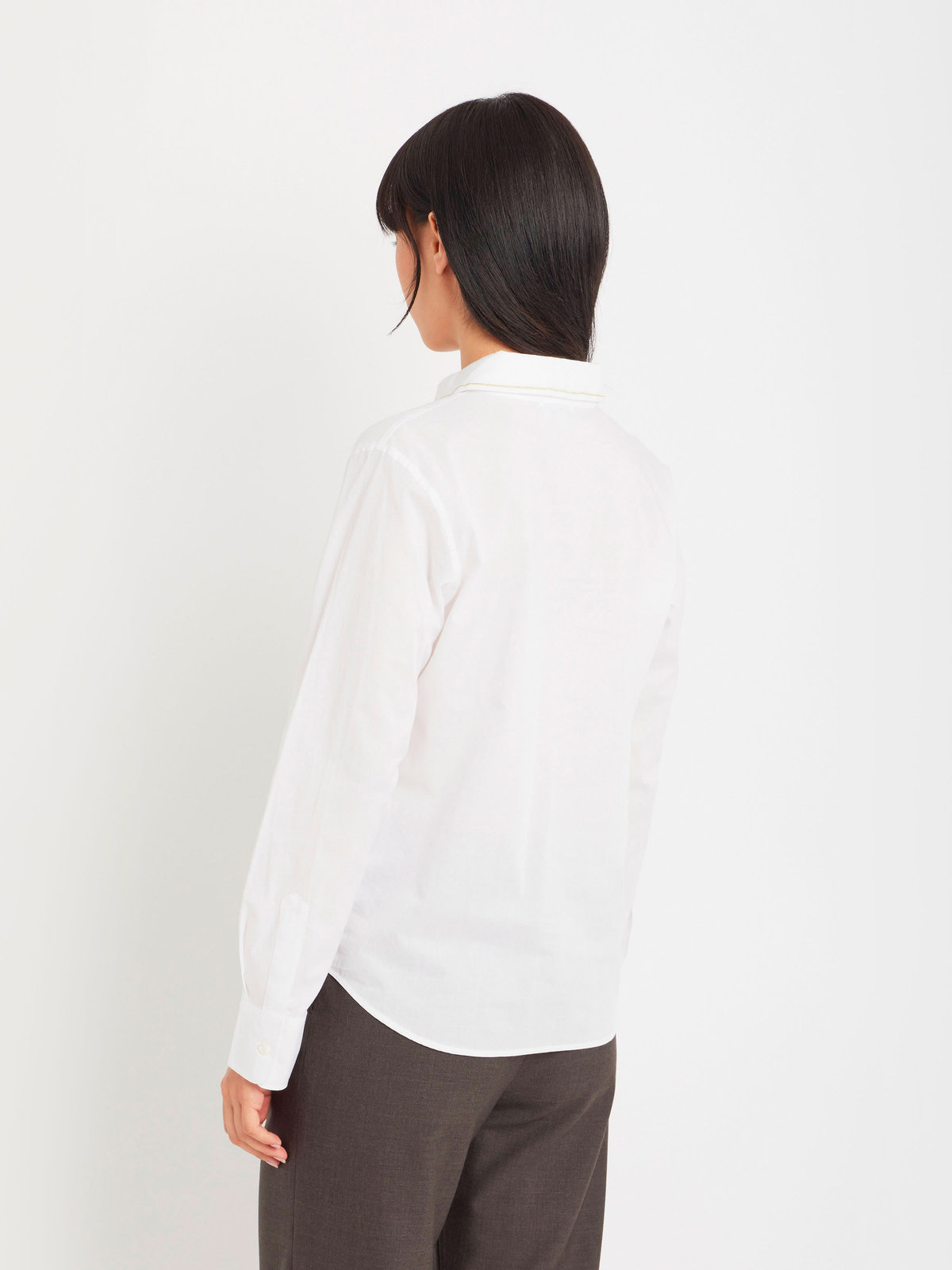 FEMME ウィメンズ コットン 長袖 ブラウス "Jasmine" ホワイト