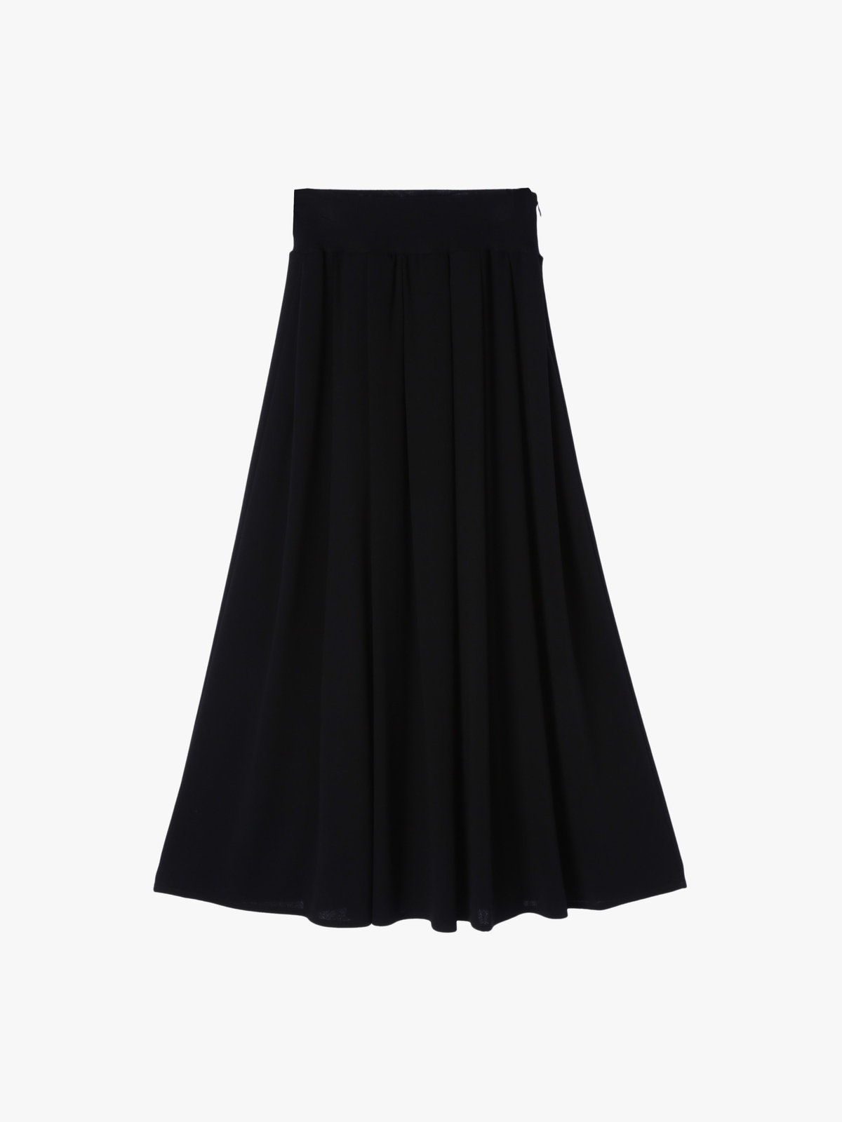 FEMME ウィメンズ ブラック トリアセテート クレープ プリーツ ロングスカート ”Grand Hotel” ブラック