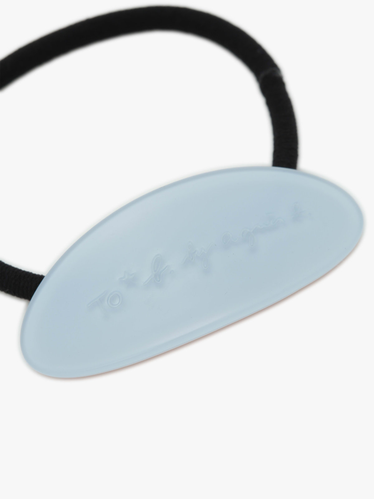 To b. by agnès b. カラー ロゴ ヘアタイ ブルー