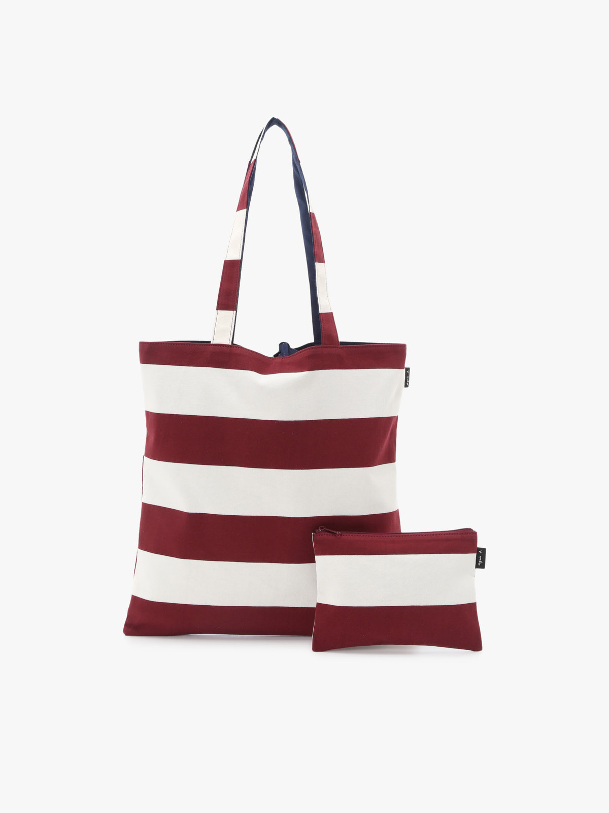 VOYAGE ウィメンズ バッグ＆ウォレット 細ボーダー コットン リバーシブル トートバッグ ZAS11-01 ボルドー