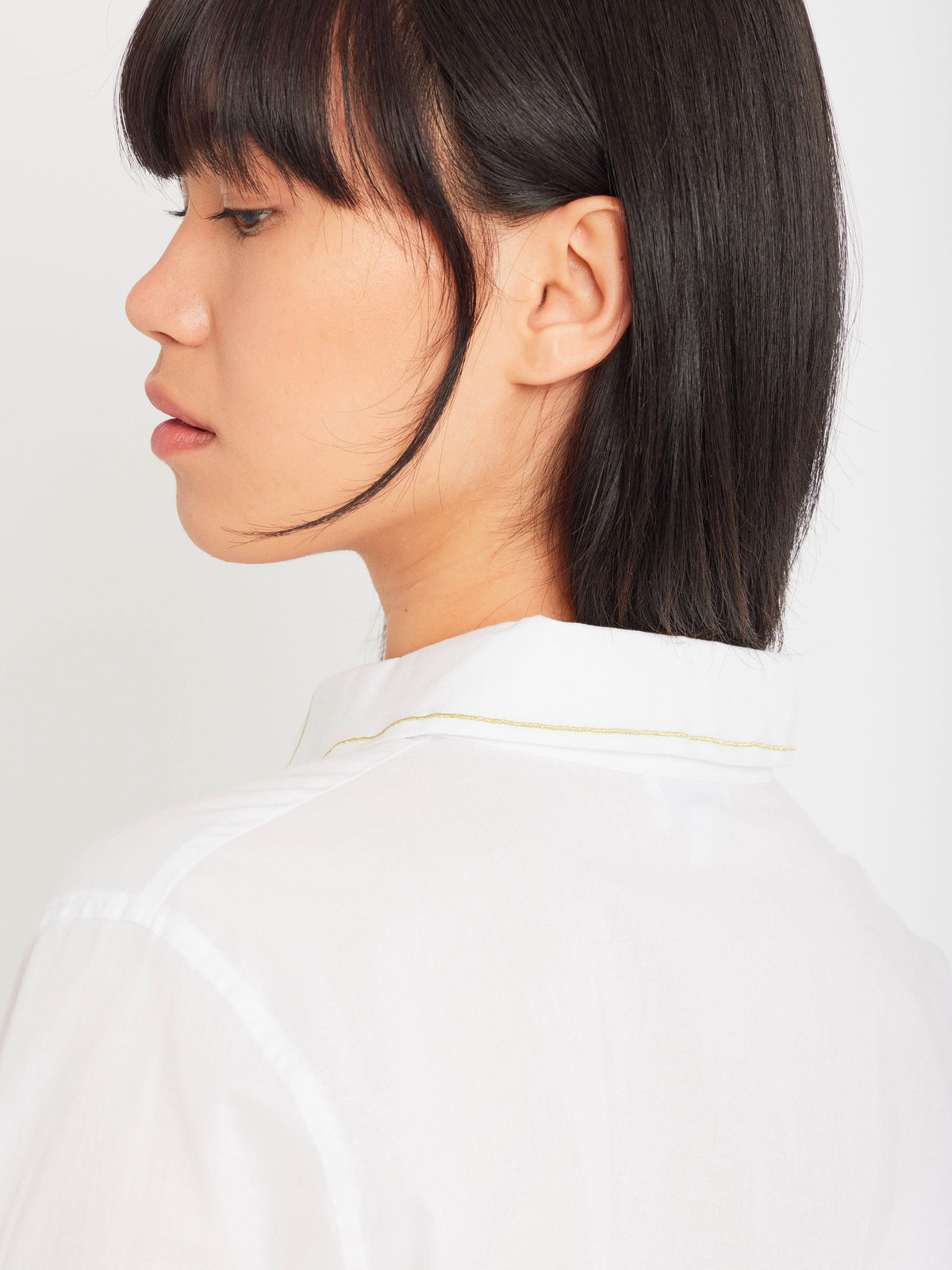 FEMME ウィメンズ コットン 長袖 ブラウス "Jasmine" ホワイト