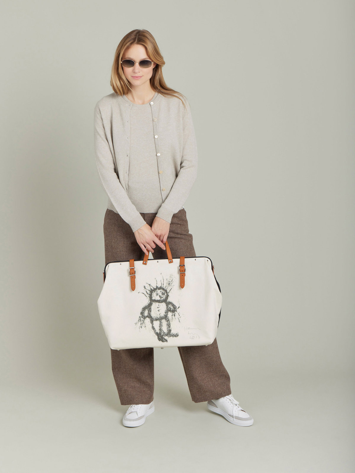 FEMME ウィメンズ カシミヤ ニット ノースリーブ プルオーバー "Dublin" ベージュ