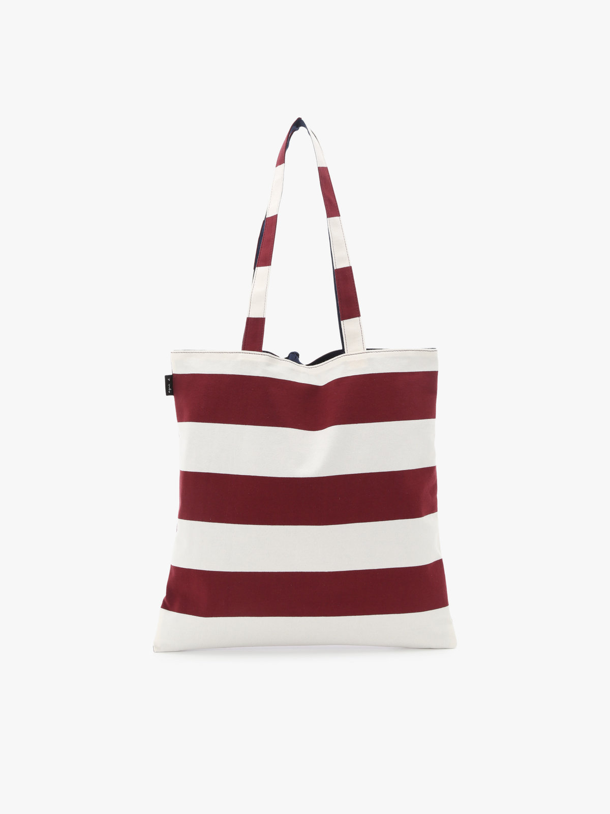 VOYAGE ウィメンズ バッグ＆ウォレット 細ボーダー コットン リバーシブル トートバッグ ZAS11-01 ボルドー
