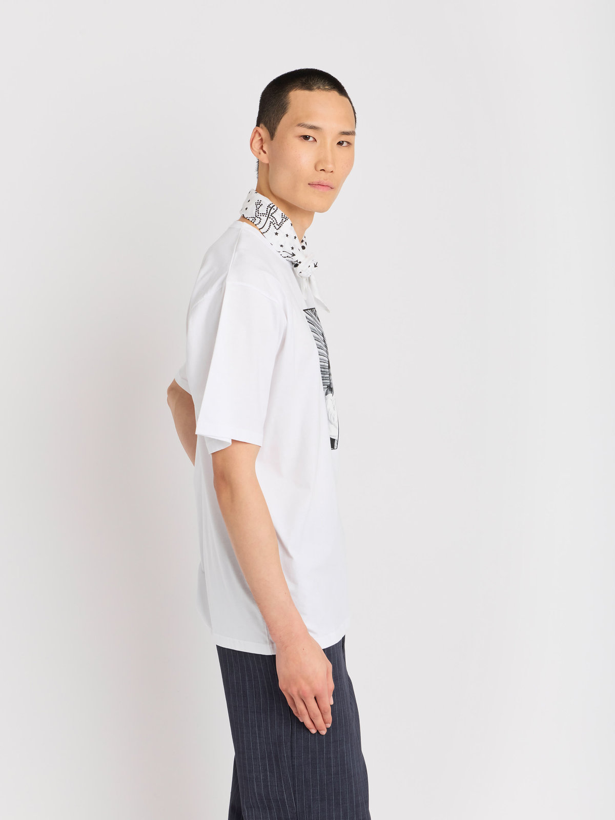 HOMME メンズ メンズ Tシャツ ホワイト