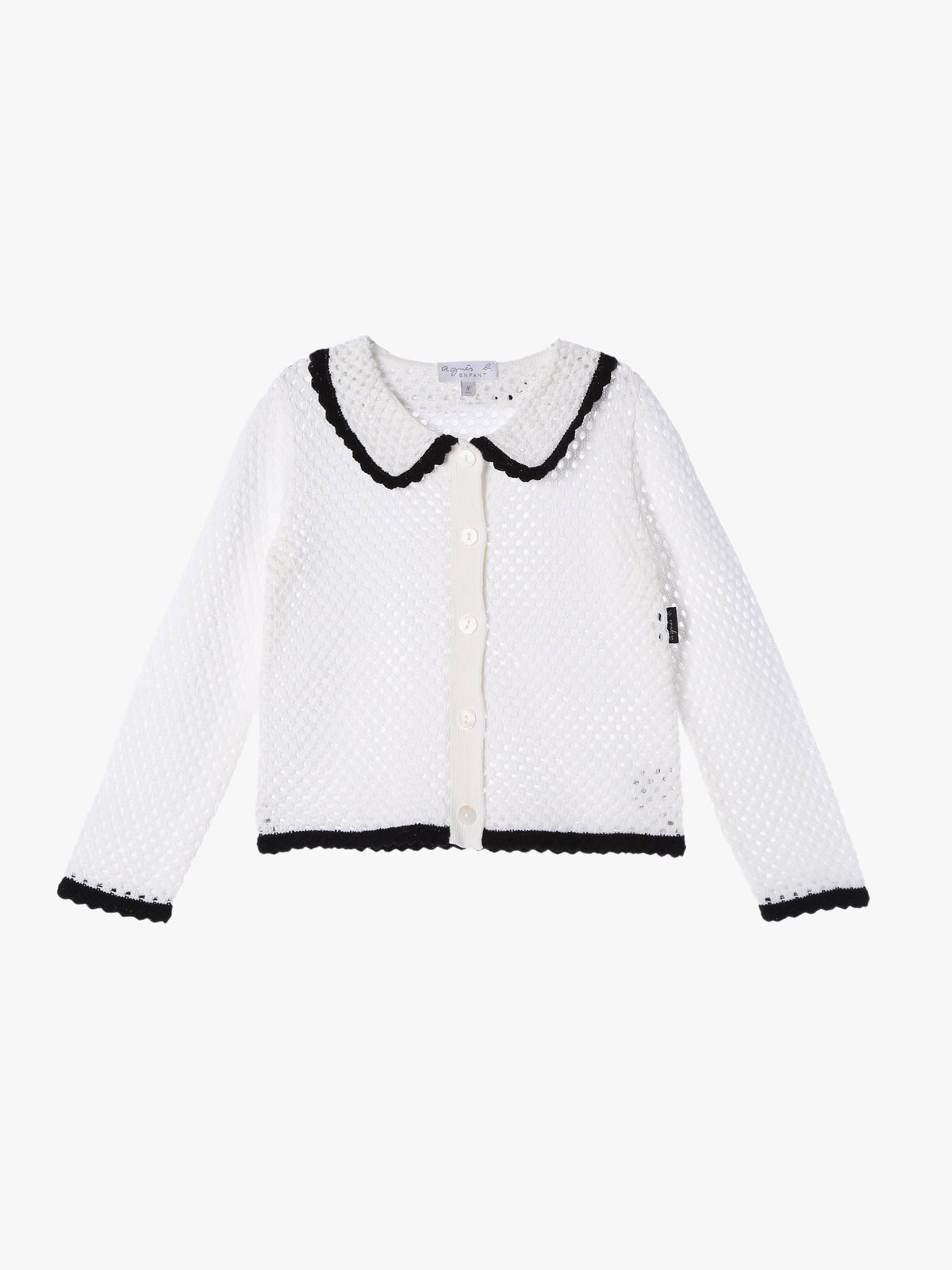 ENFANT ガールズ LQ07 E CARDIGAN キッズ カーディガン ホワイト