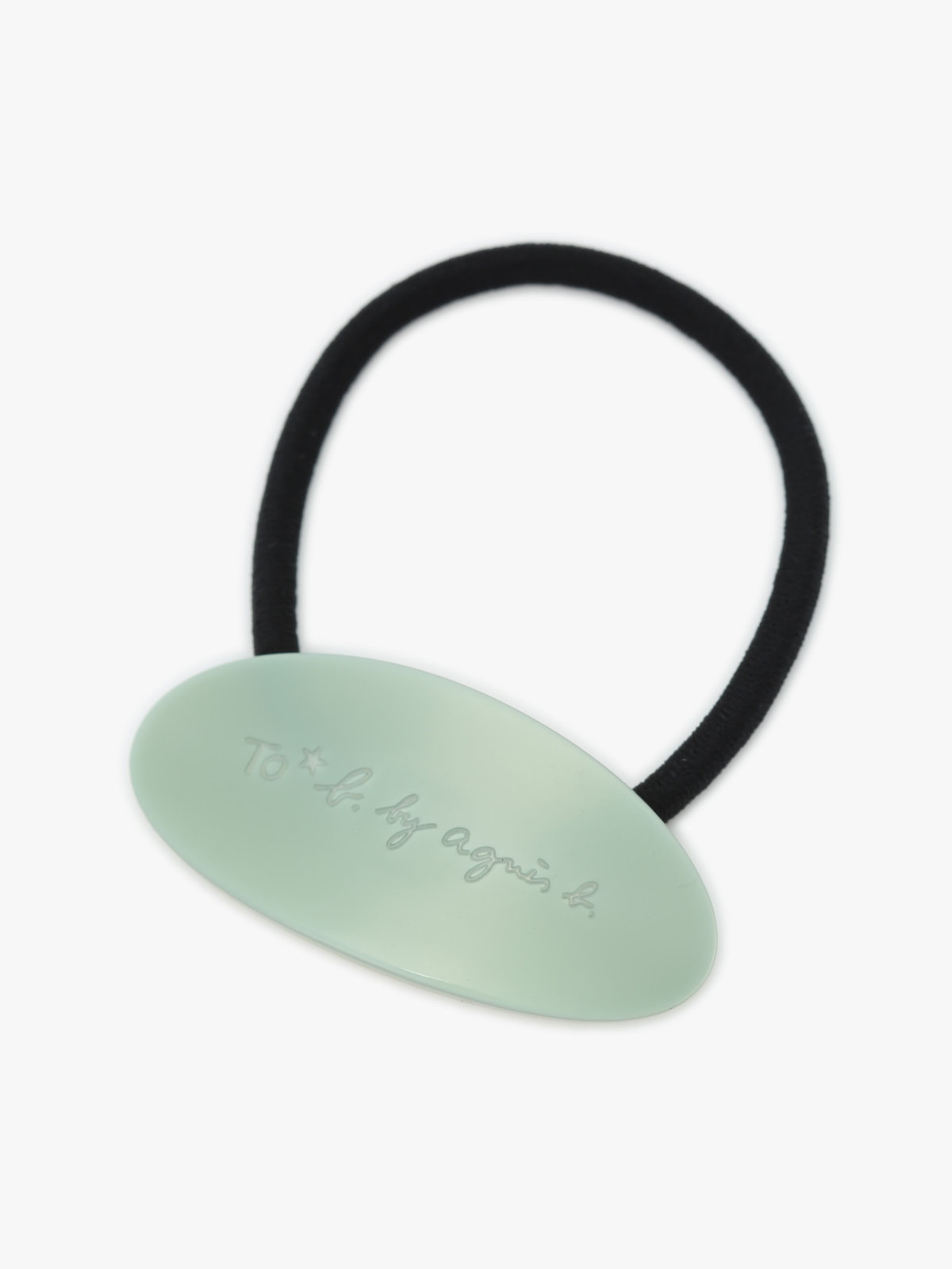 To b. by agnès b. カラー ロゴ ヘアタイ グリーン