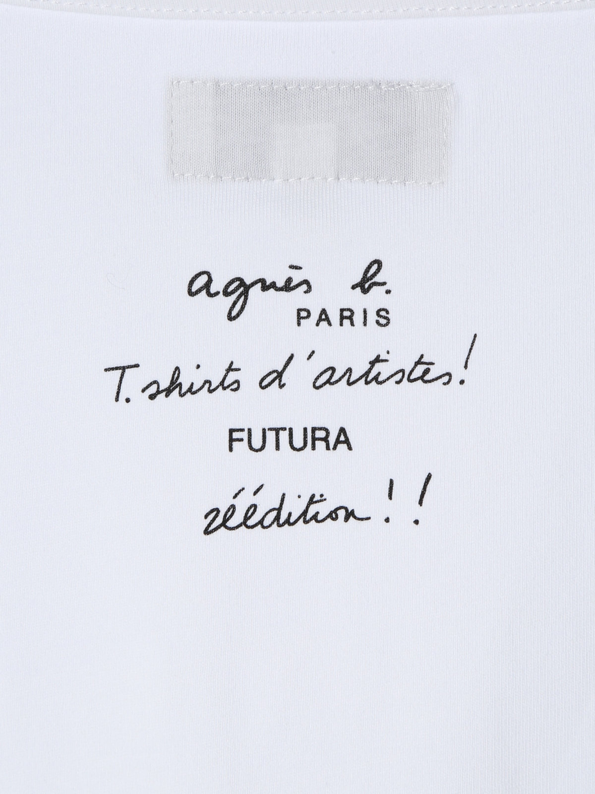 FEMME ウィメンズ プリント コットン 半袖 アーティスト Tシャツ ”Futura” ホワイト