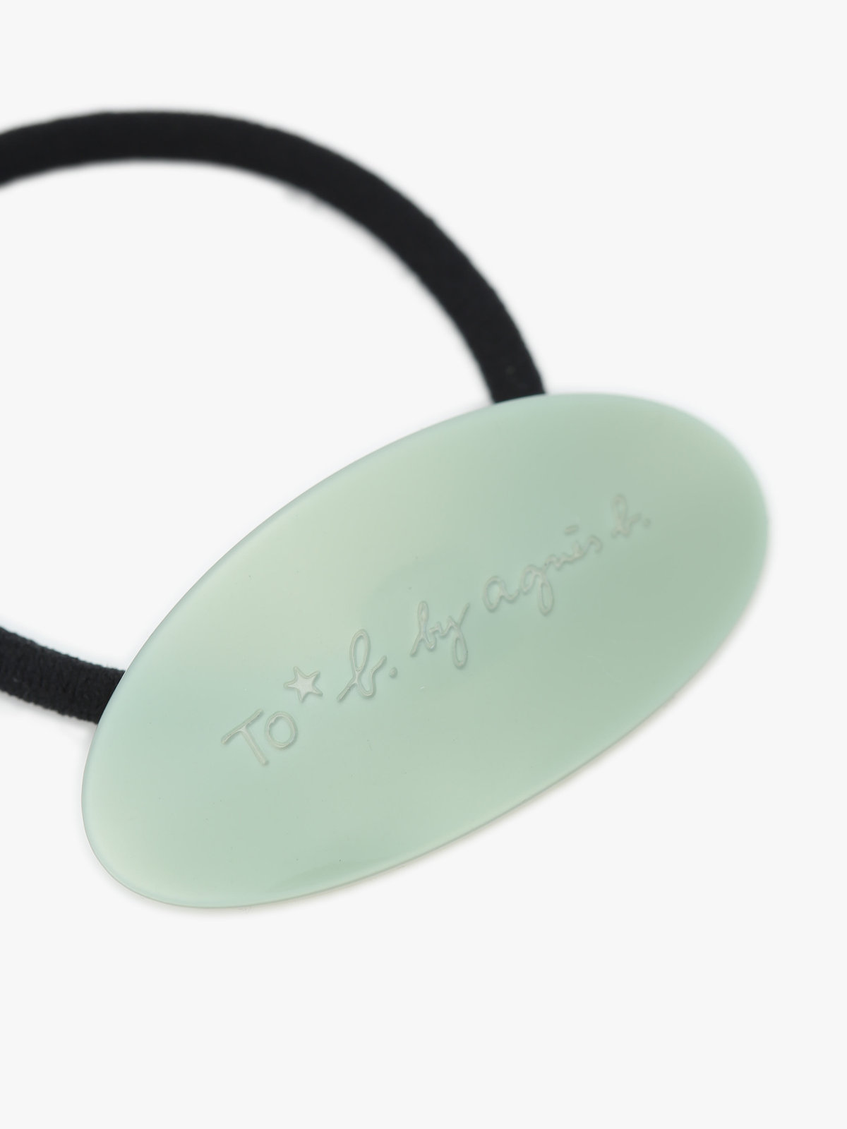 To b. by agnès b. カラー ロゴ ヘアタイ グリーン