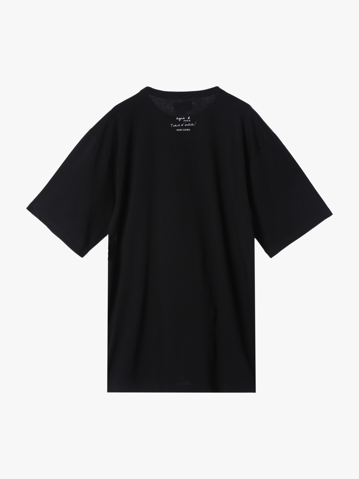 HOMME メンズ メンズ プリント コットン 半袖 アーティスト Tシャツ ”Mark Cohen” ブラック