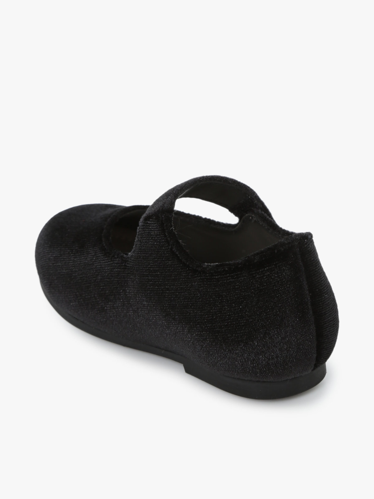 ENFANT ベビー ベビー ベロア バレエシューズ ブラック