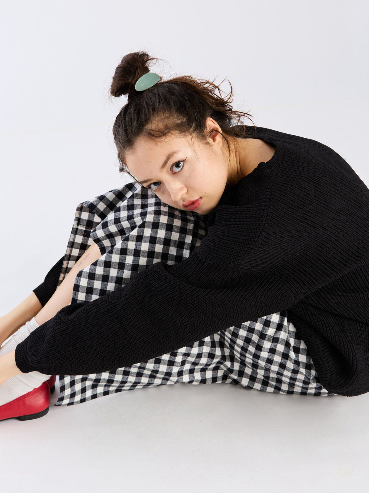 To b. by agnès b. カラー ロゴ ヘアタイ グリーン