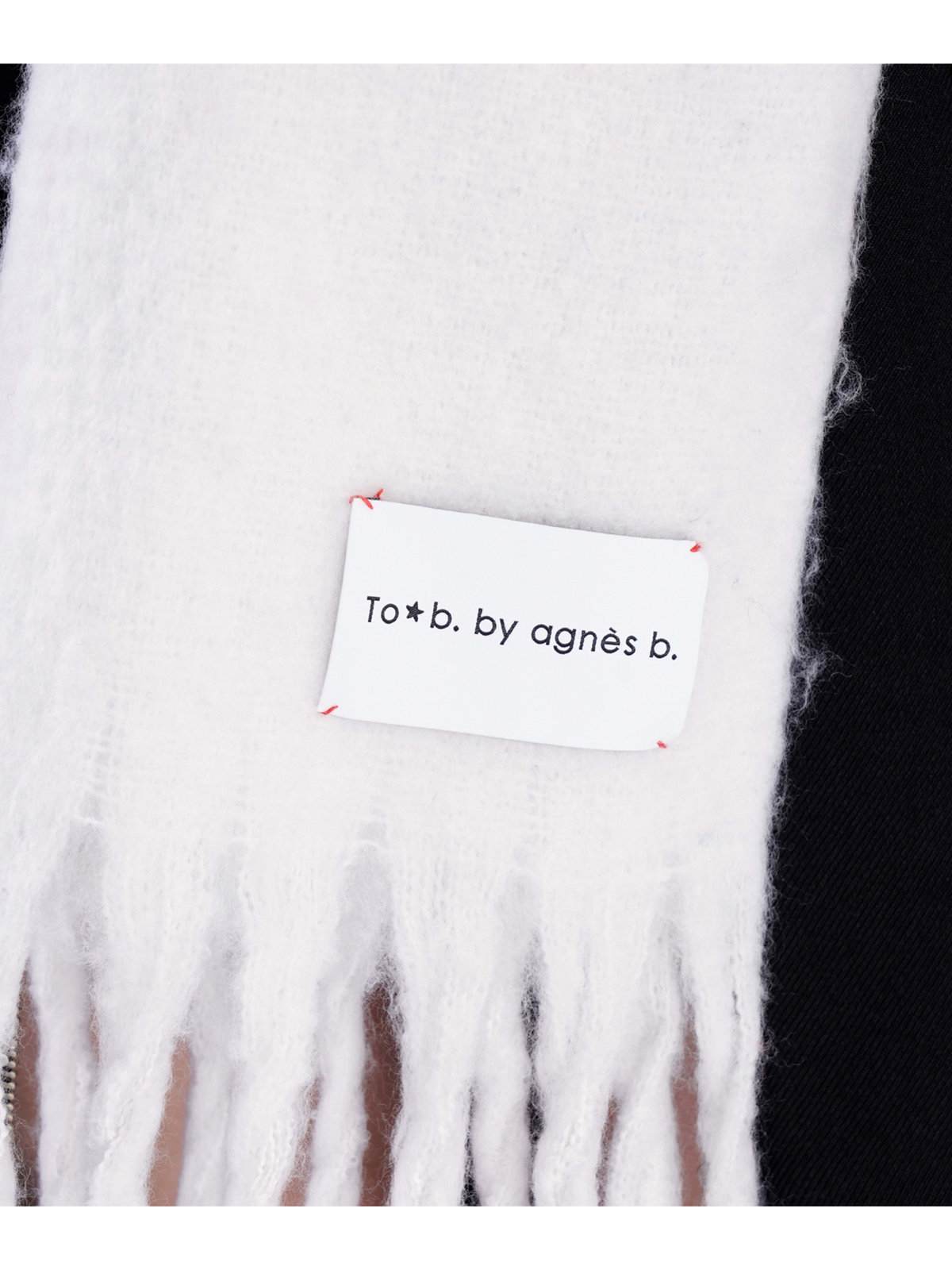 To b. by agnès b. カラー マフラー ホワイト