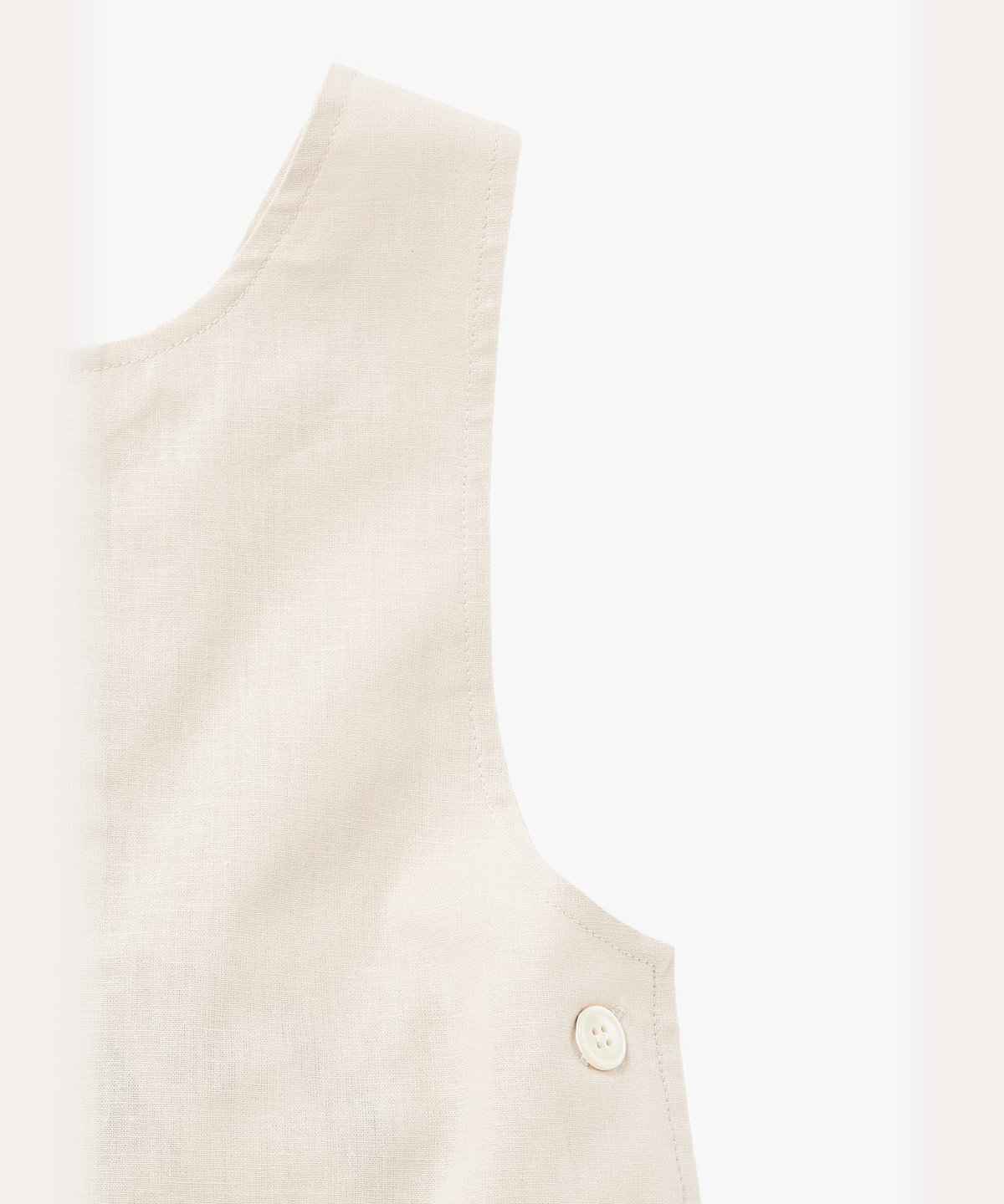 ENFANT ベビー ベビー コットンリネン ノースリーブ サロペット ベージュ系その他