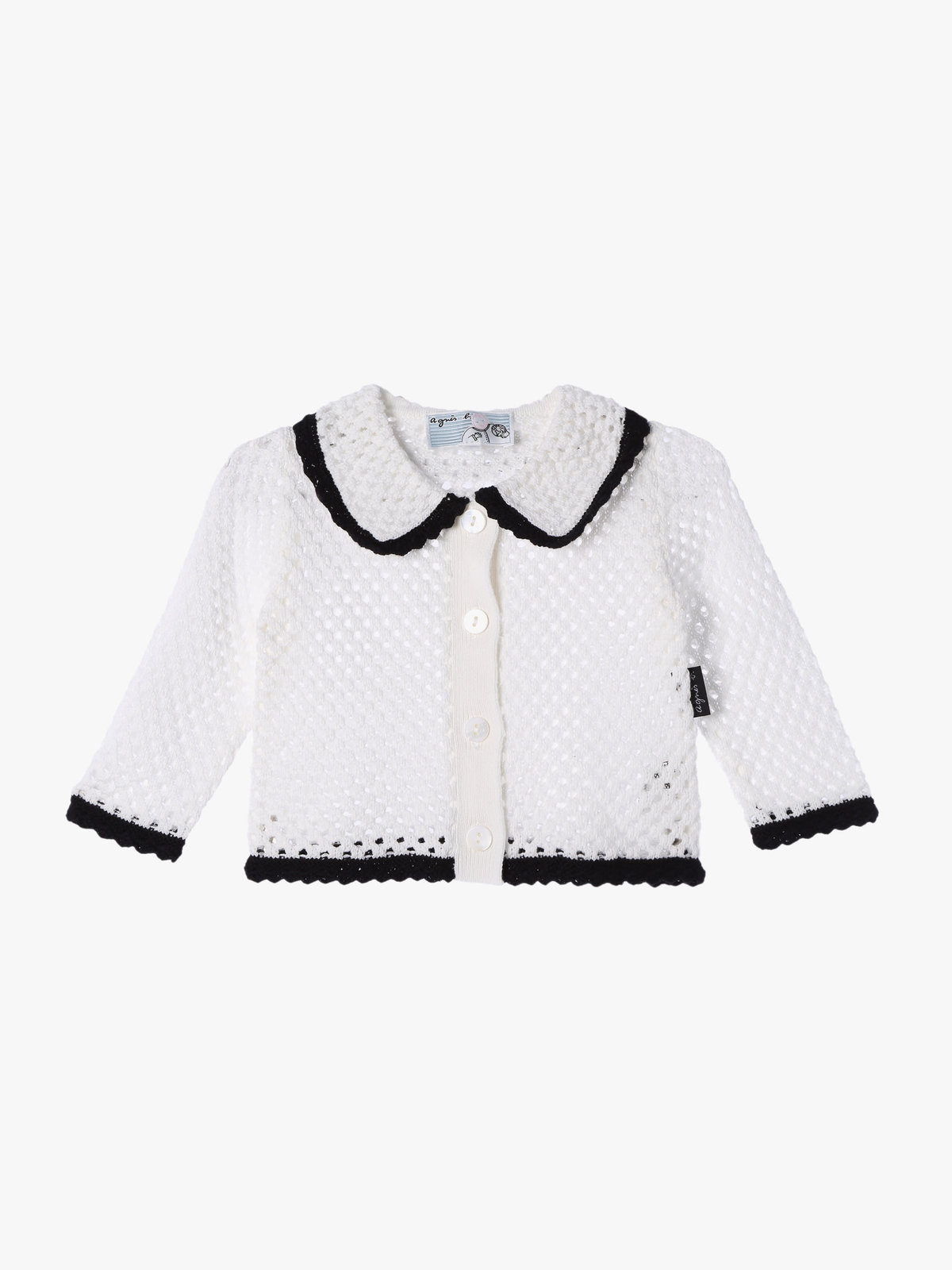 ENFANT ベビー LQ07 L CARDIGAN ベビー カーディガン ホワイト