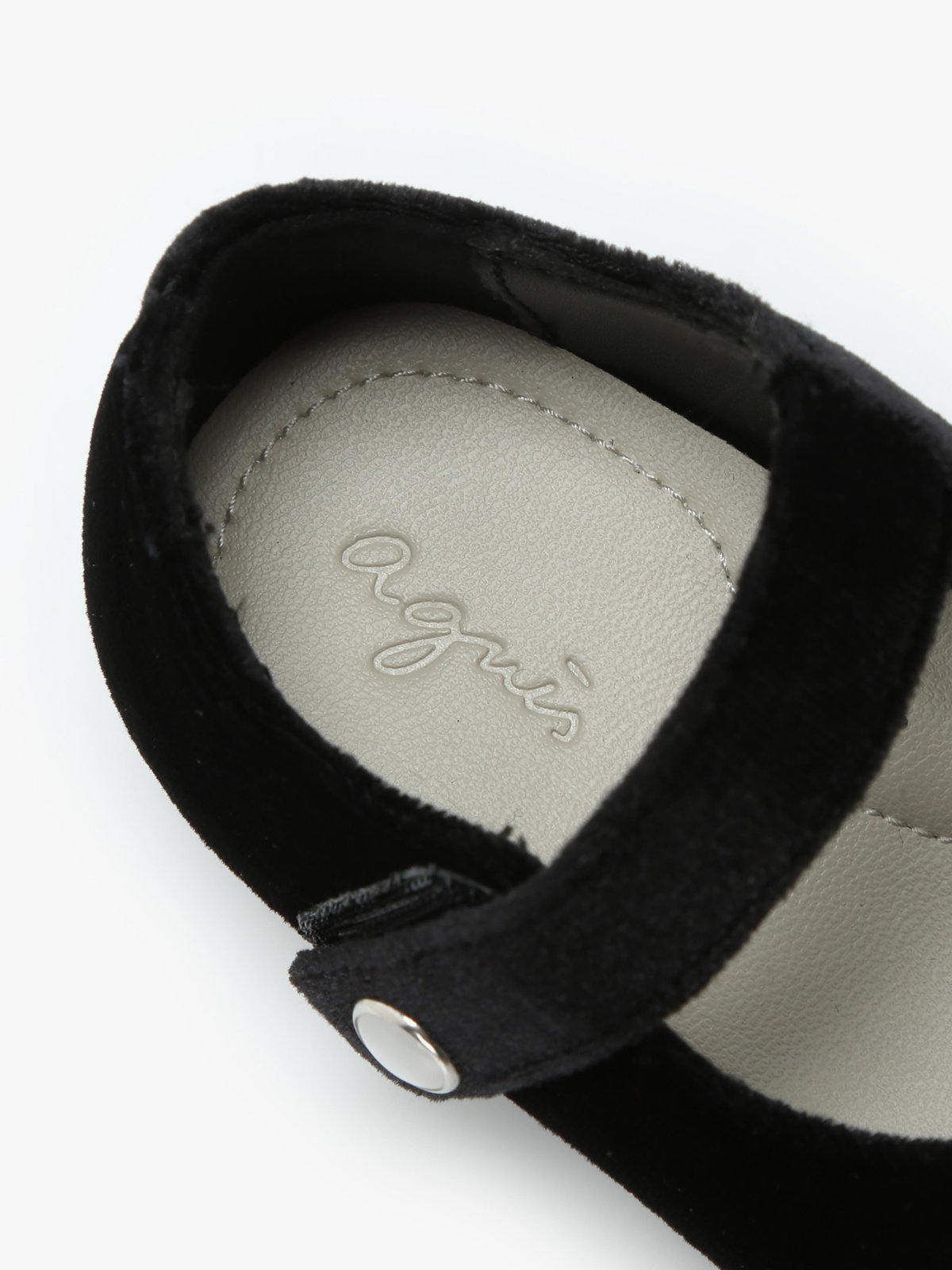 ENFANT ベビー ベビー ベロア バレエシューズ ブラック