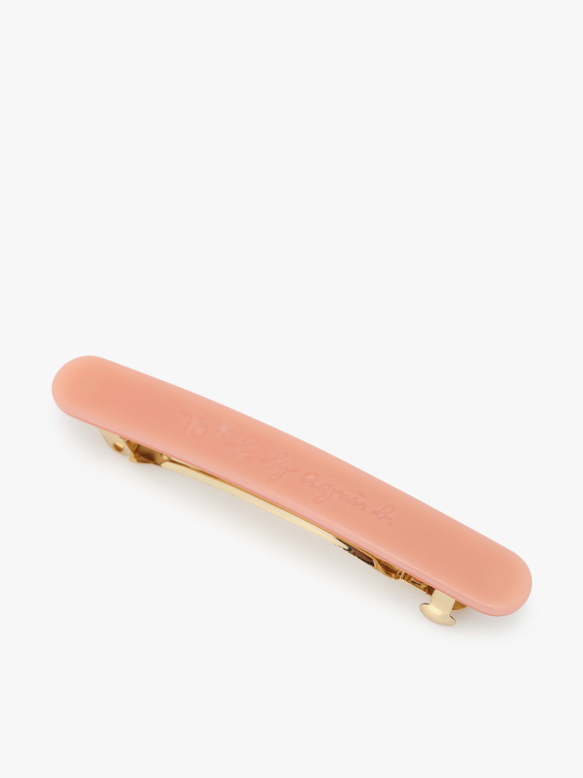 To b. by agnès b. ロゴ ヘアバレッタ ピンク