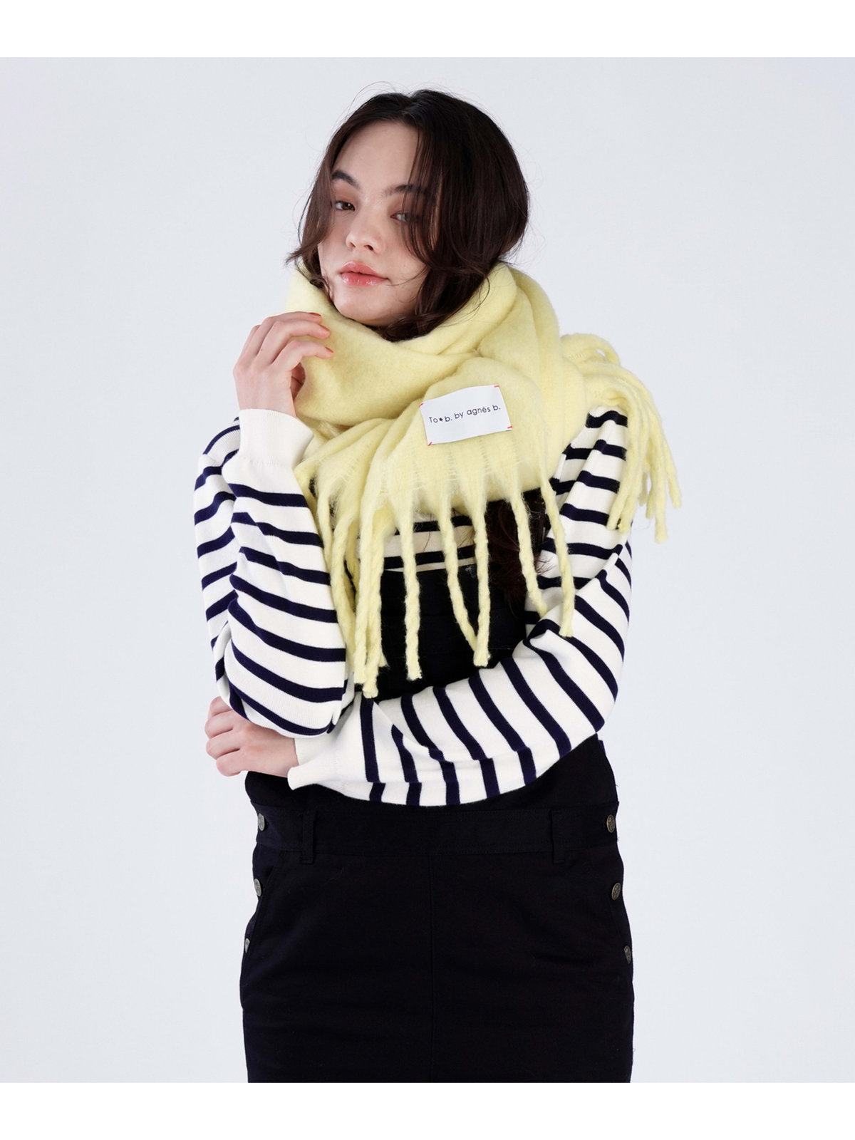 To b. by agnès b. 【Outlet】カラー マフラー イエロー