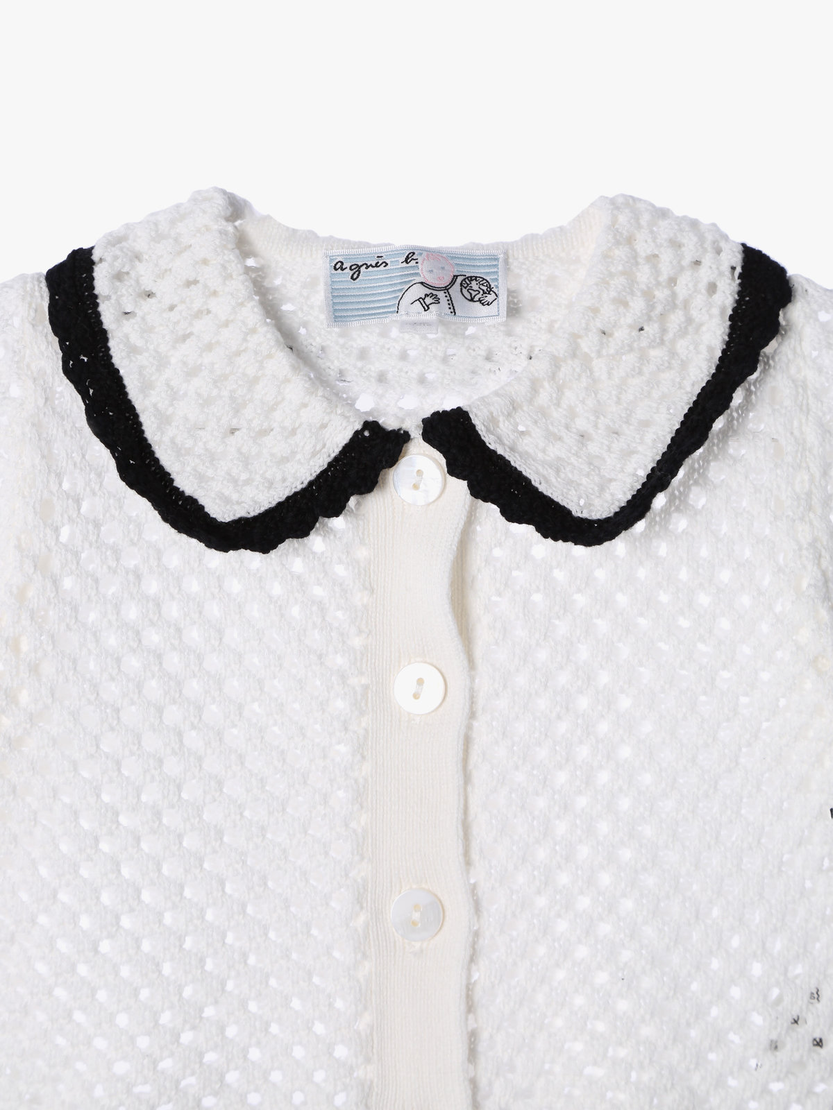 ENFANT ベビー LQ07 L CARDIGAN ベビー カーディガン ホワイト