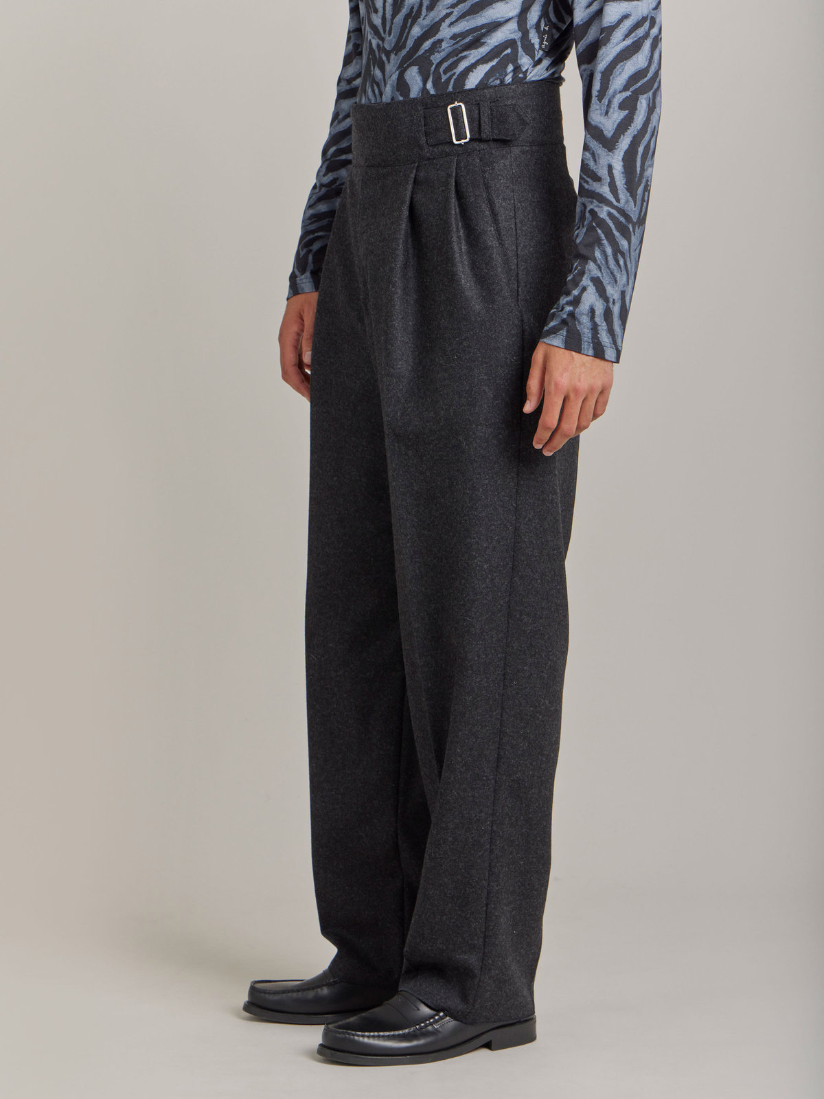HOMME メンズ 【Outlet】TV47 PANTALON パンツ グレー×ブラック