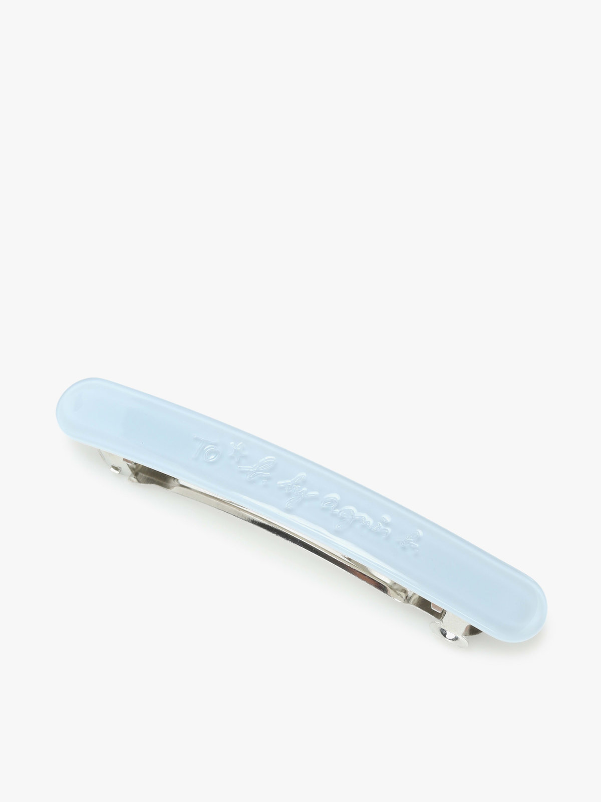 To b. by agnès b. ロゴ ヘアバレッタ ブルー