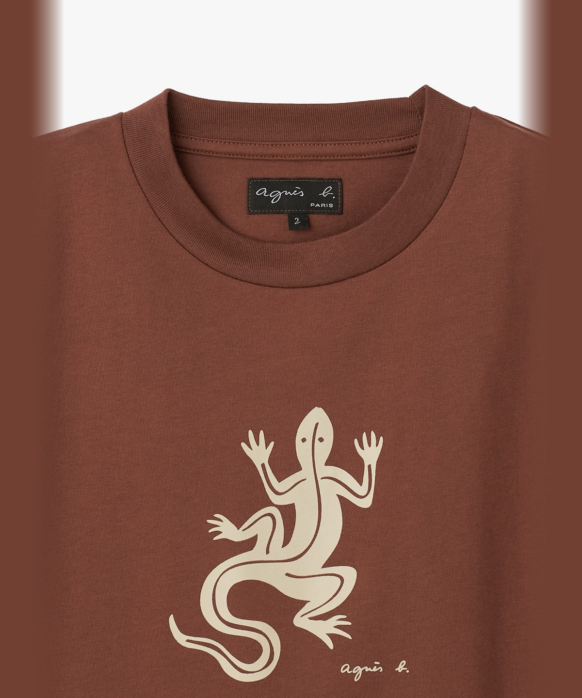 FEMME ウィメンズ アイコニック コットン 半袖 Tシャツ "Lezard" ブラウン系その他