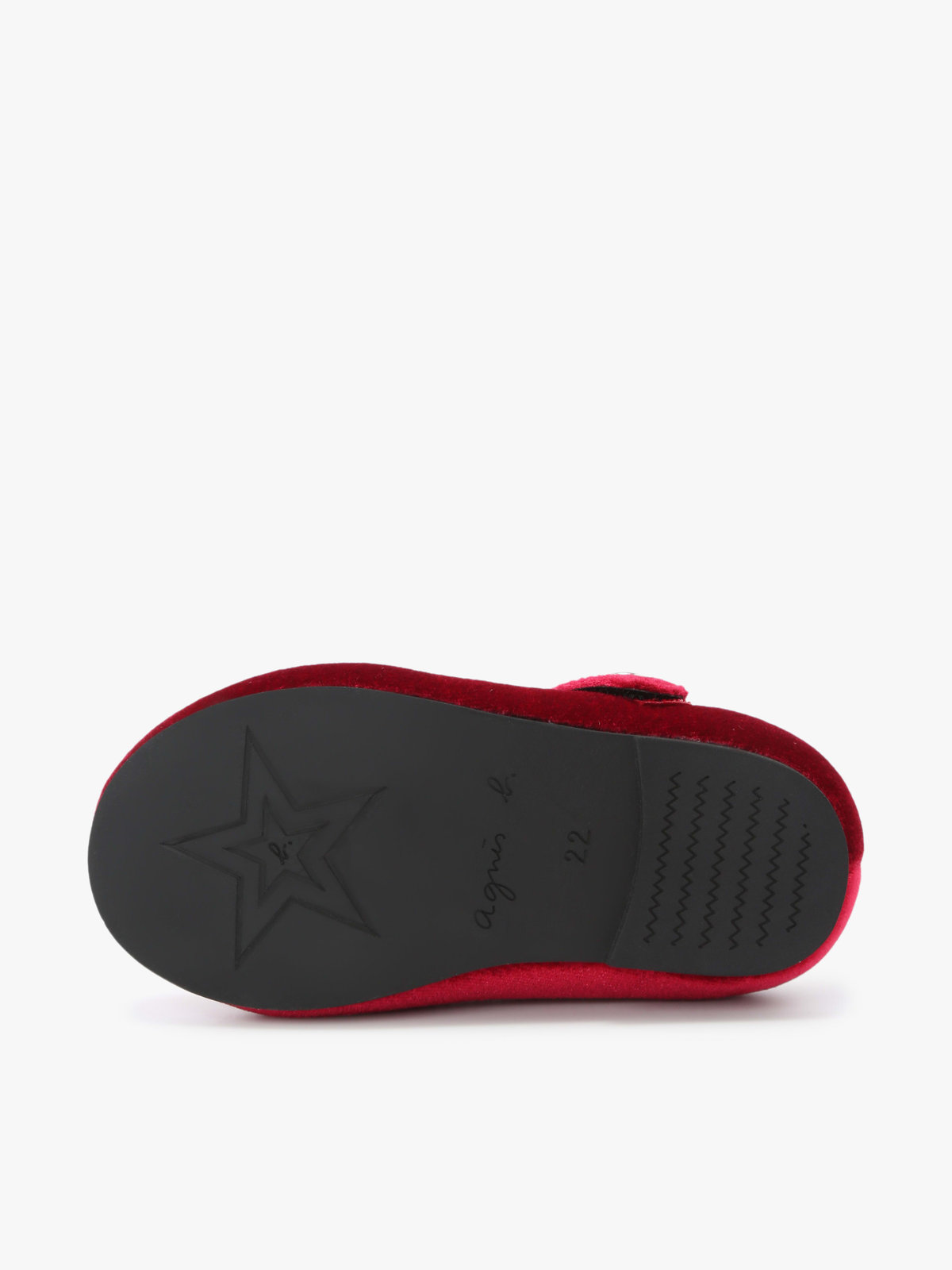 ENFANT ベビー ベビー ベロア バレエシューズ ピンク