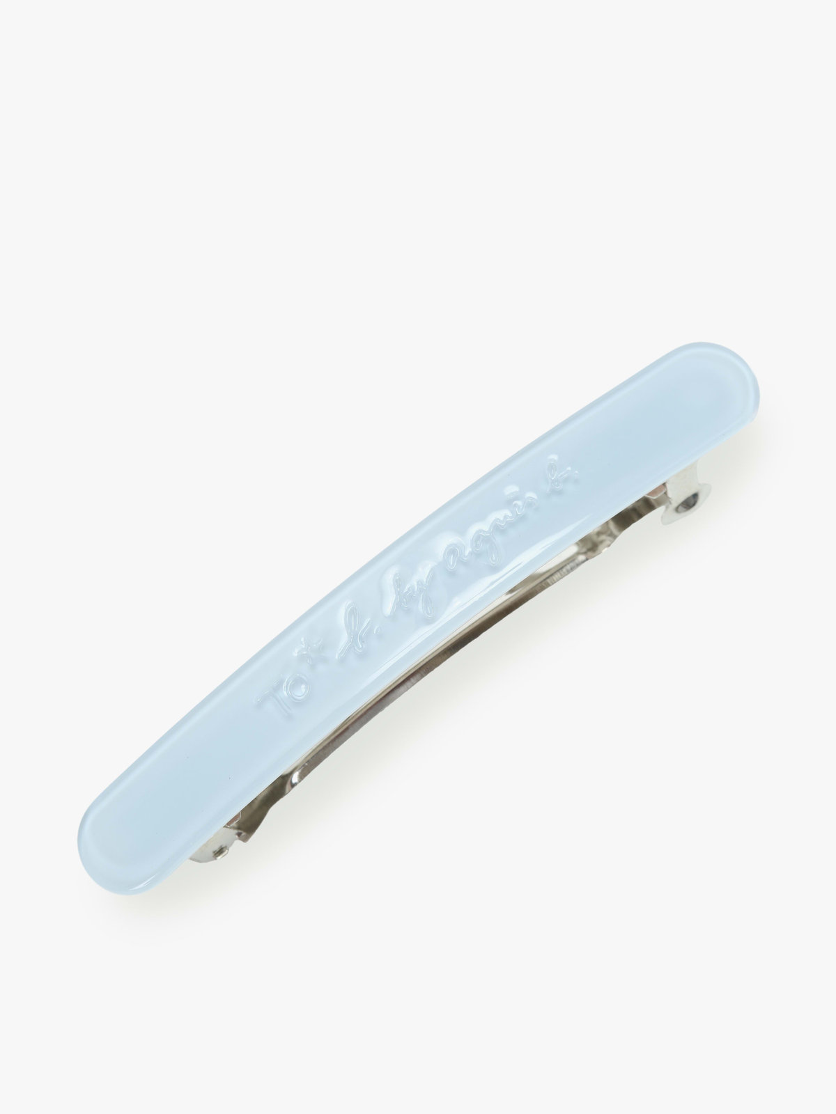 To b. by agnès b. ロゴ ヘアバレッタ ブルー