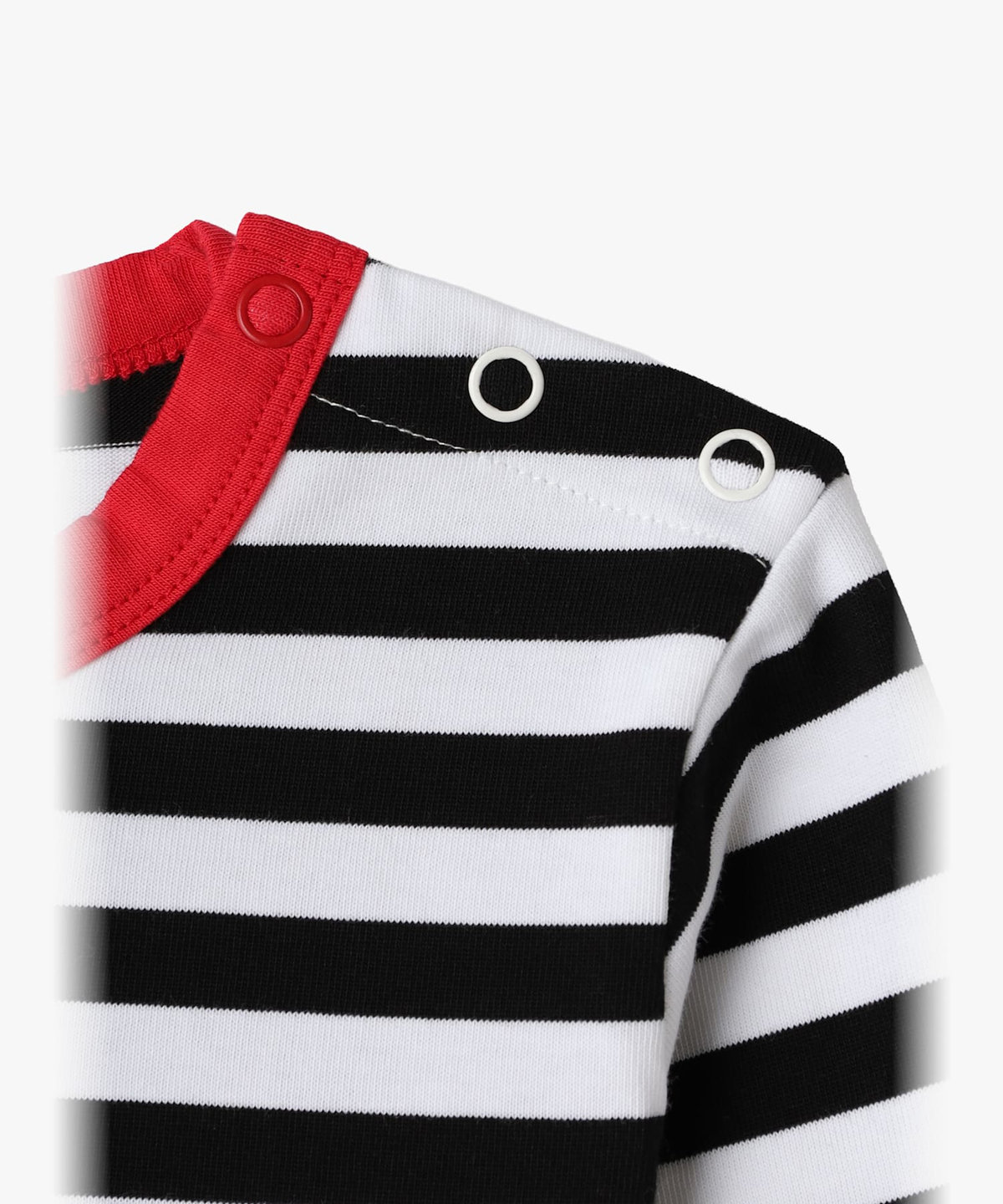 ENFANT ベビー ベビー ボーダー コットン 長袖 Tシャツ ホワイト×ブラック