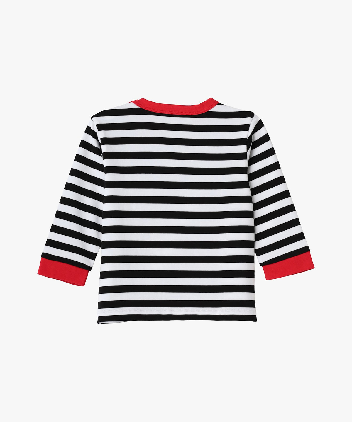 ENFANT ベビー ベビー ボーダー コットン 長袖 Tシャツ ホワイト×ブラック