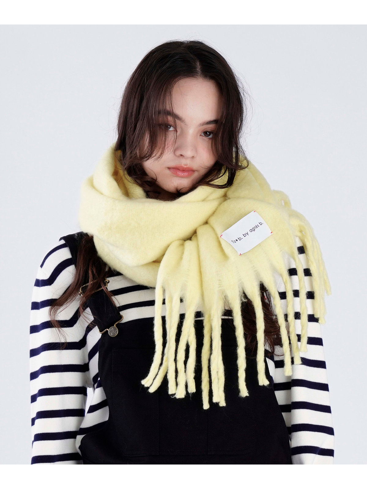 To b. by agnès b. 【Outlet】カラー マフラー イエロー