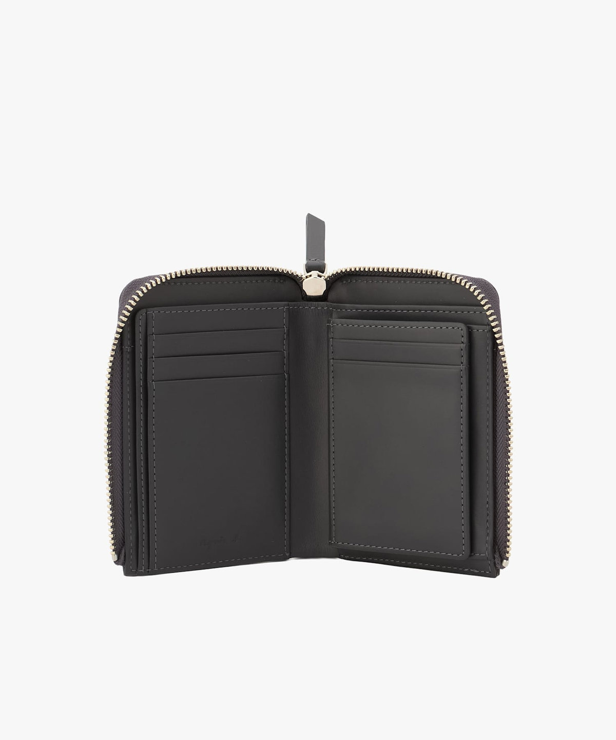 VOYAGE メンズ バッグ＆ウォレット レザー ラウンドジップ二つ折り ウォレット "Yvon" ZAH04-07 グレー系その他