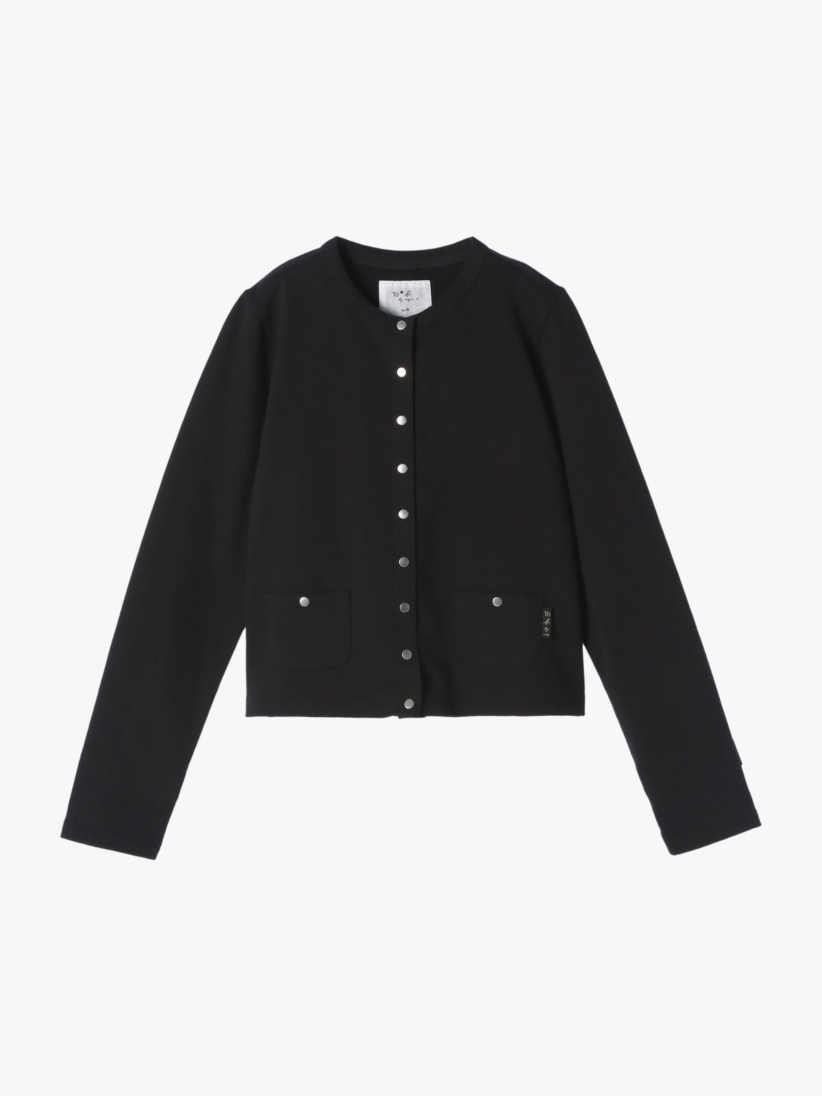 To b. by agnès b. 【Outlet】To b. by agnes b.× green label relaxing オーガニックコットン トラディショナルカーディガン ブラック