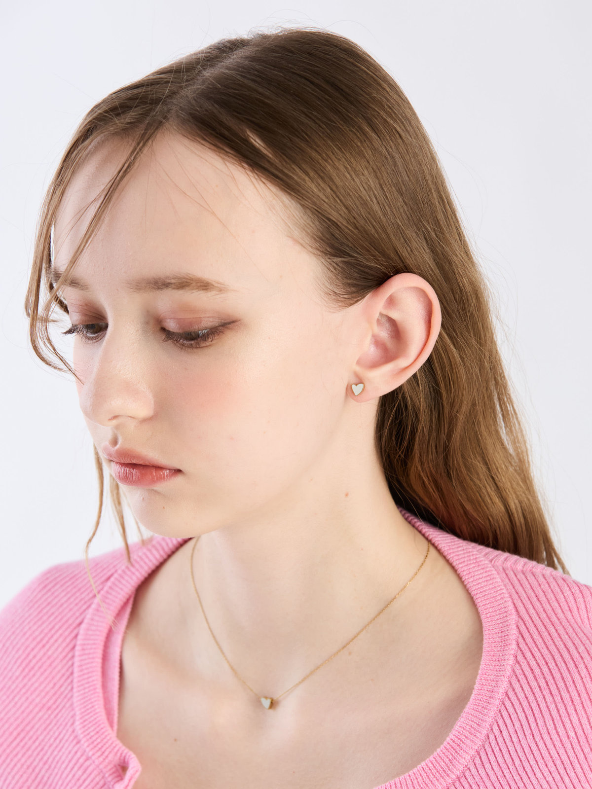 To b. by agnès b. ミニハート ピアス ゴールド