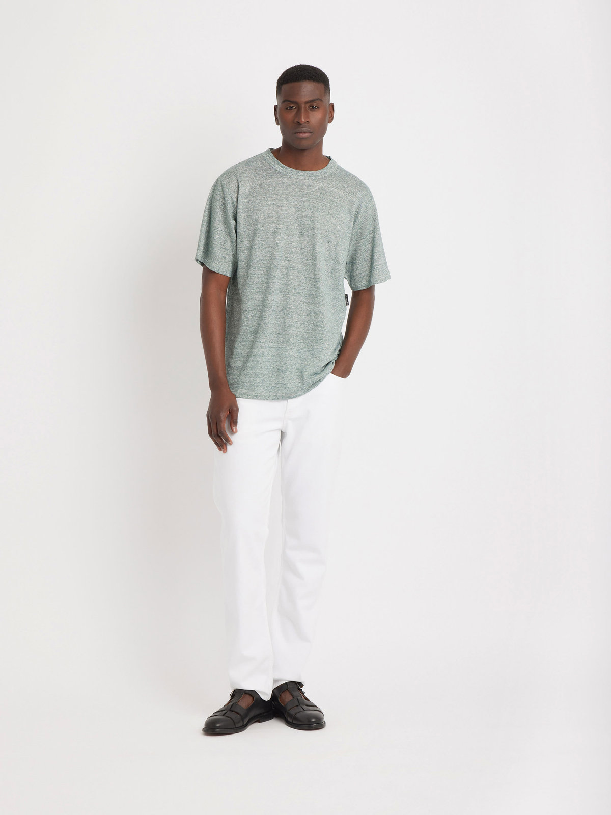 HOMME メンズ Tシャツ グリーン