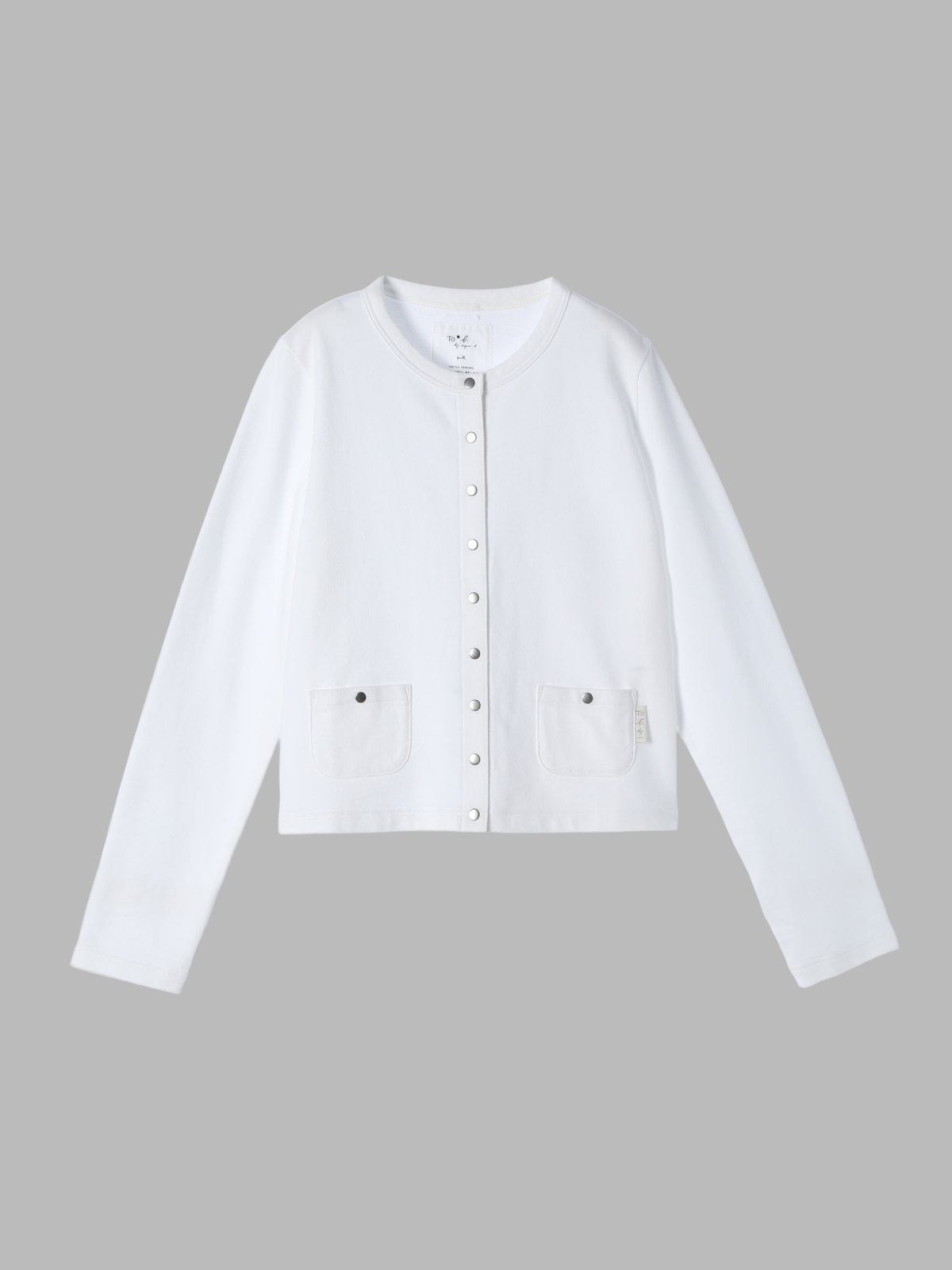 To b. by agnès b. 【Outlet】To b. by agnes b.× green label relaxing オーガニックコットン トラディショナルカーディガン ホワイト