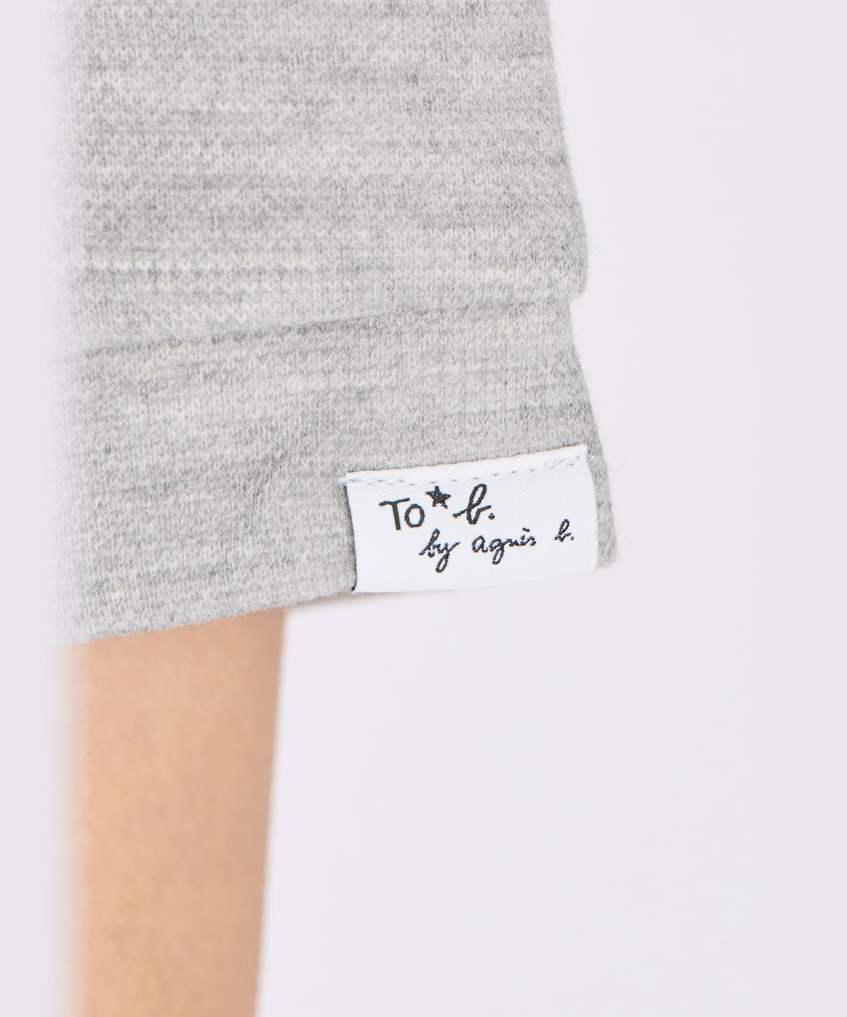 To b. by agnès b. WEB限定 ピケ ジャージー 半袖 ポロ ワンピース グレー